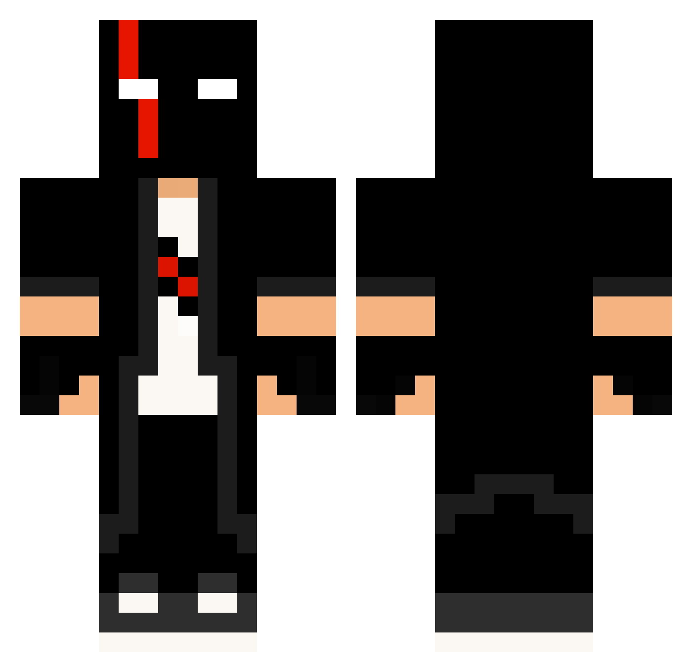 dawto Minecraft skin, front and back view