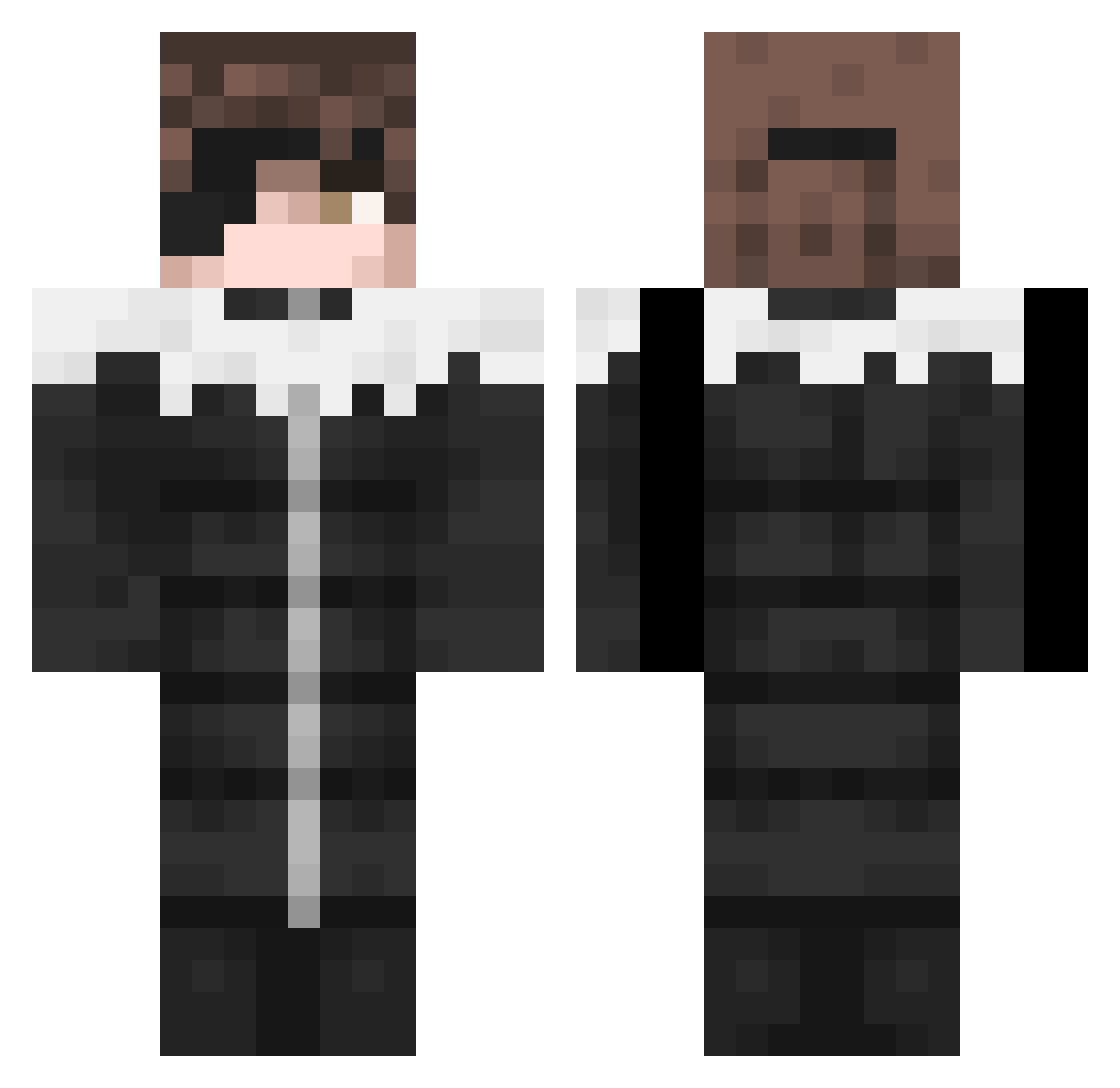 iiAI2EN Minecraft skin, front and back view