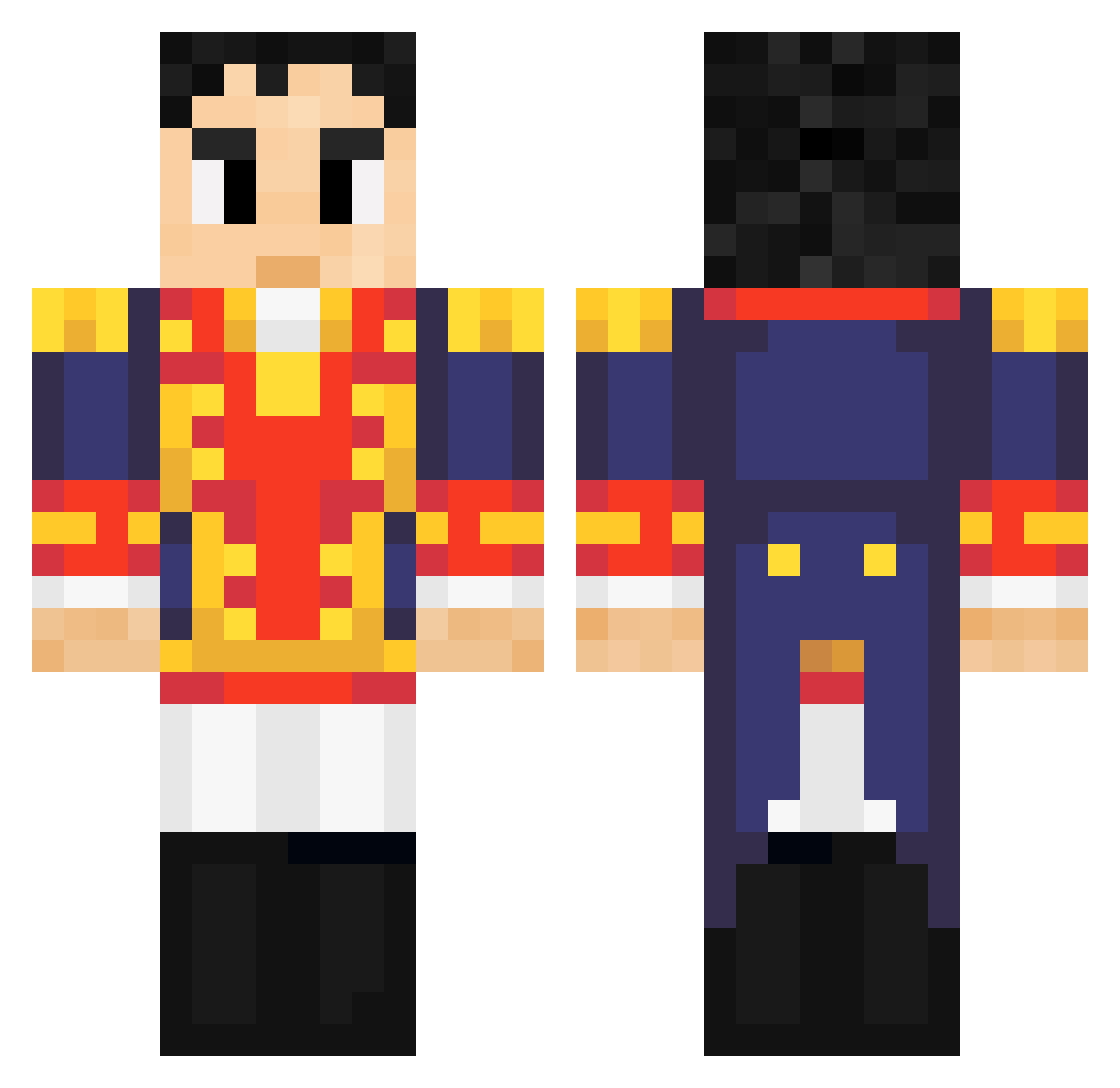 7rayo7 Minecraft skin, front and back view