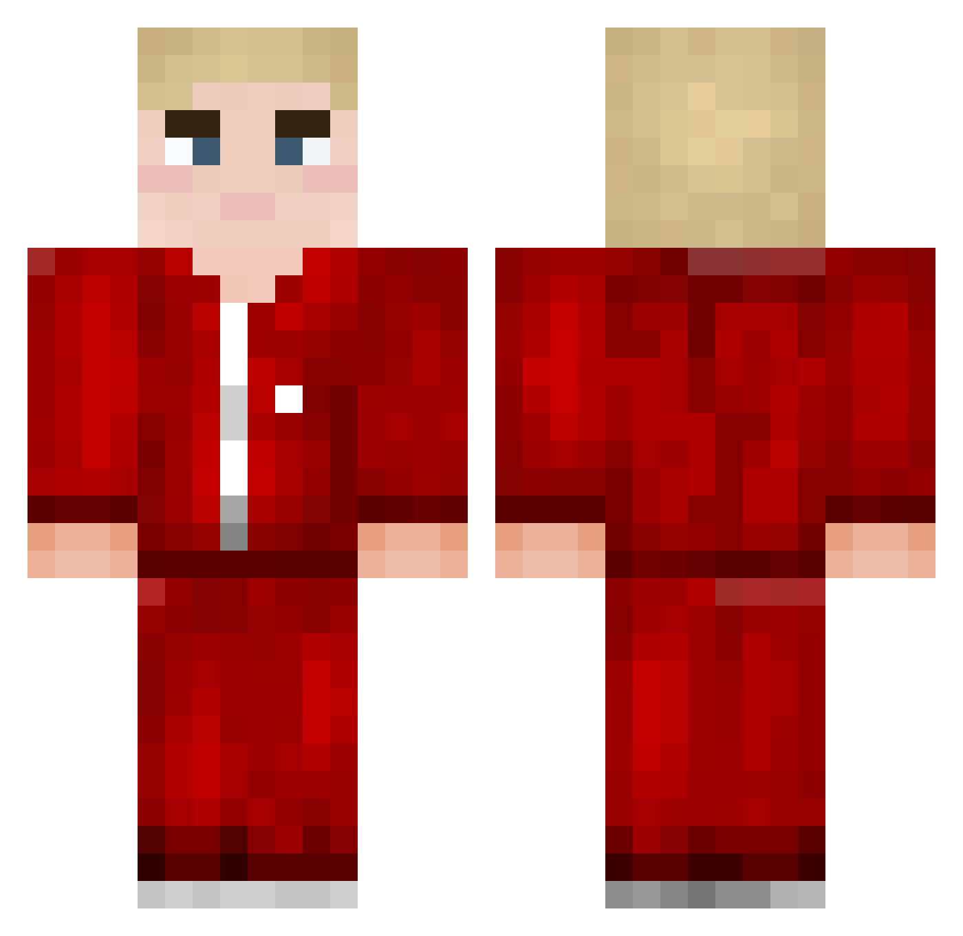 Peafski08 Minecraft skin, front and back view