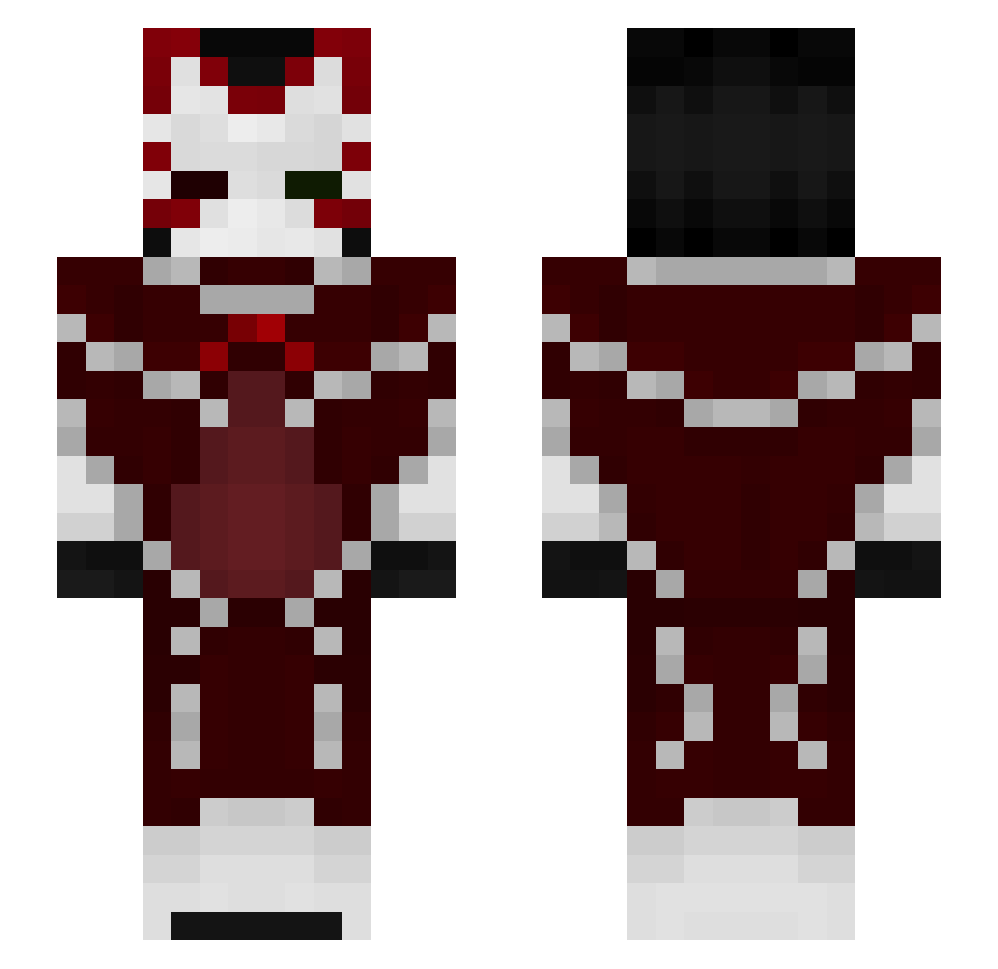 DontCutCorners Minecraft skin, front and back view