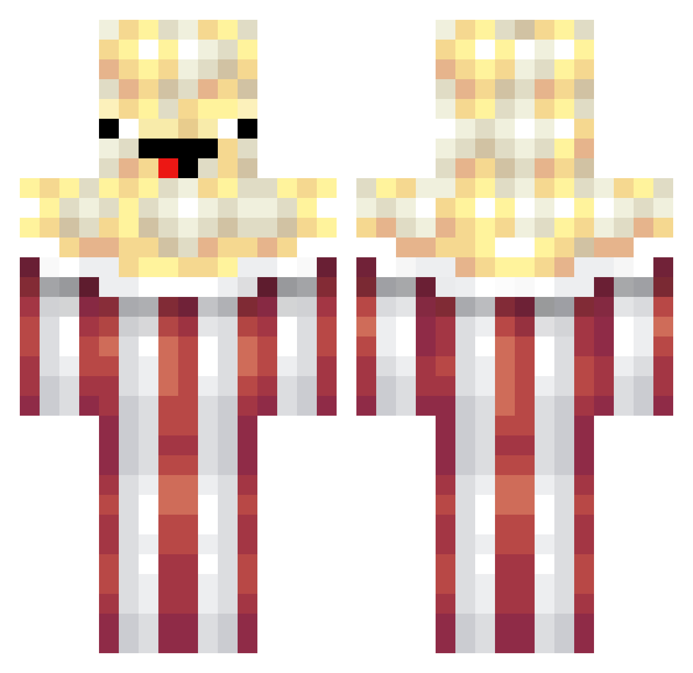 FlyEnabled Minecraft skin, front and back view