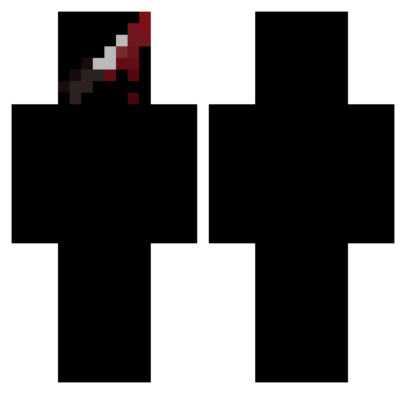 Stainproof Minecraft skin, front and back view