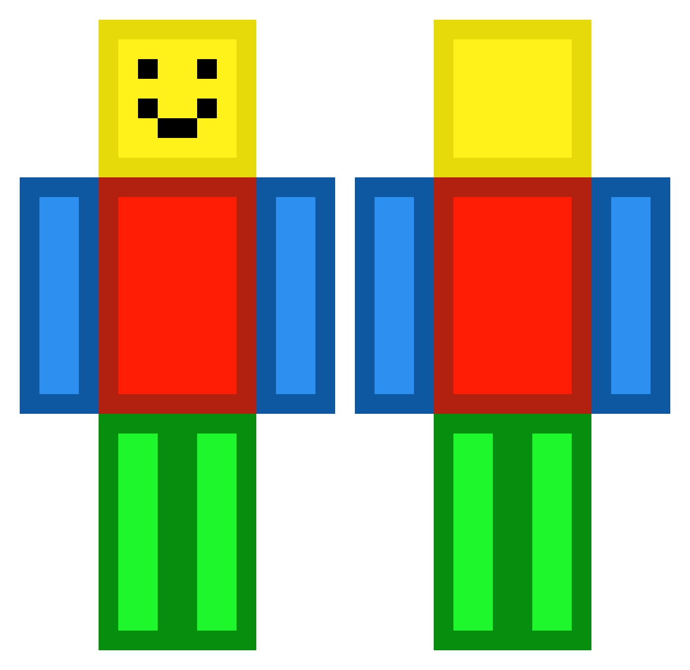 JuicyDoch Minecraft skin, front and back view