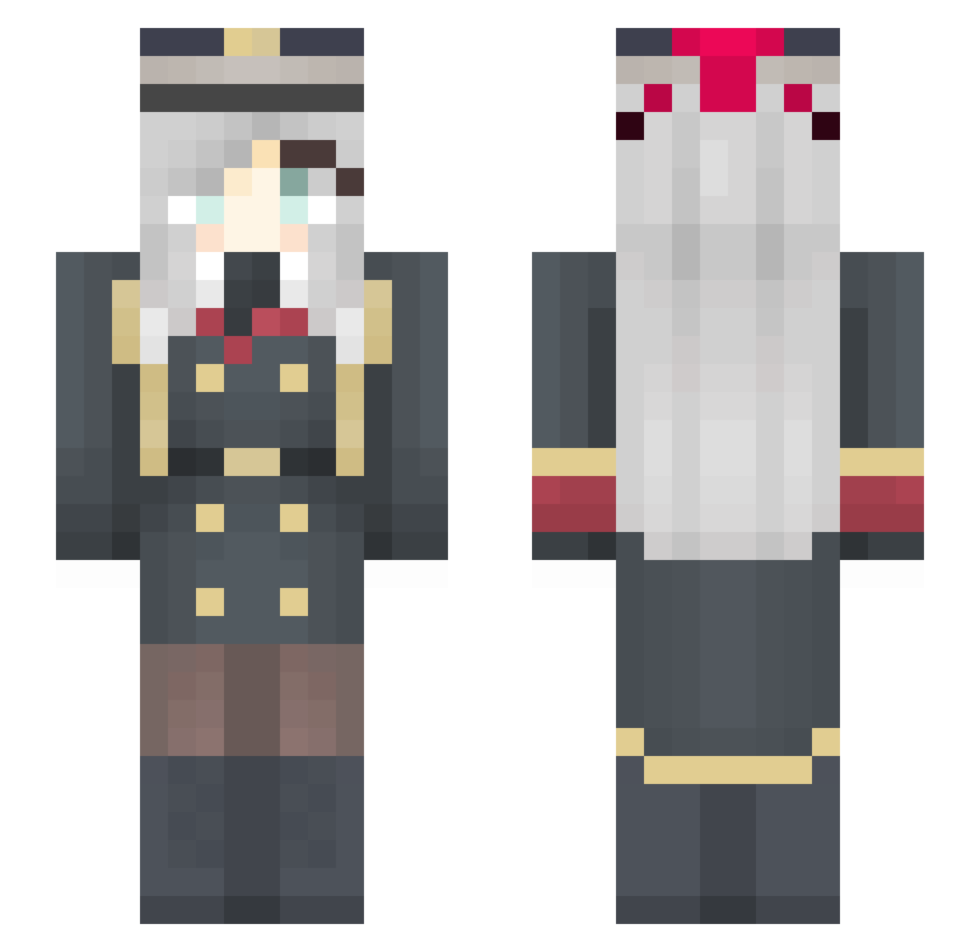 TronWorks Minecraft skin, front and back view