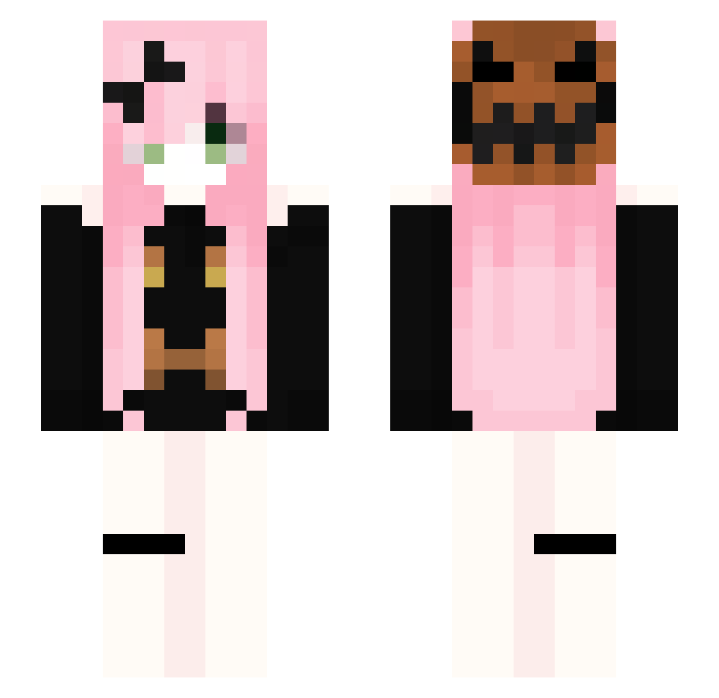 syytle Minecraft skin, front and back view