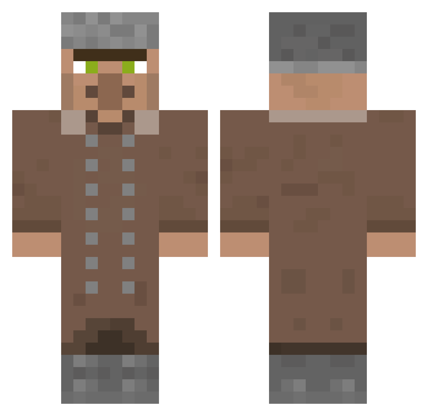 igaga Minecraft skin, front and back view