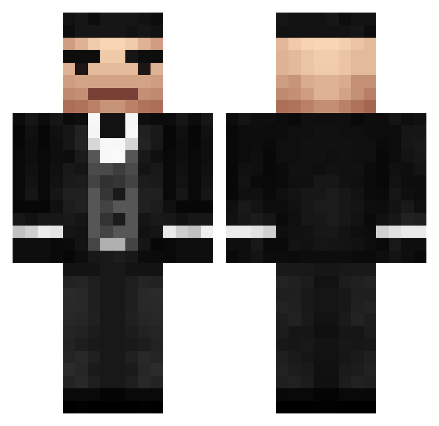 dimverchik Minecraft skin, front and back view
