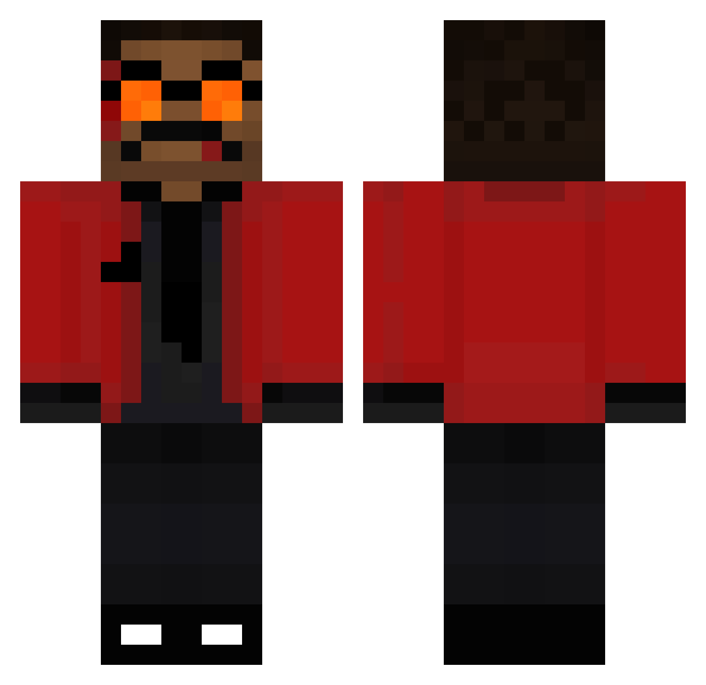 Fllakyy Minecraft skin, front and back view