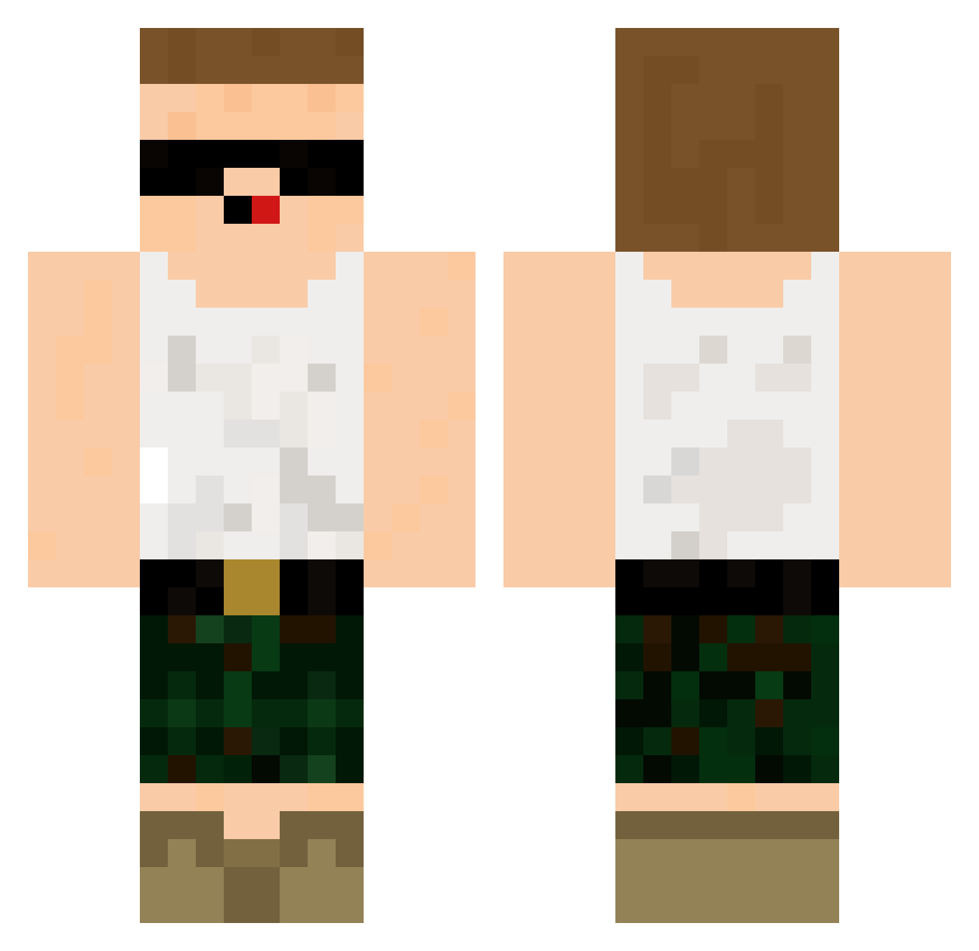 Natanel000 Minecraft skin, front and back view