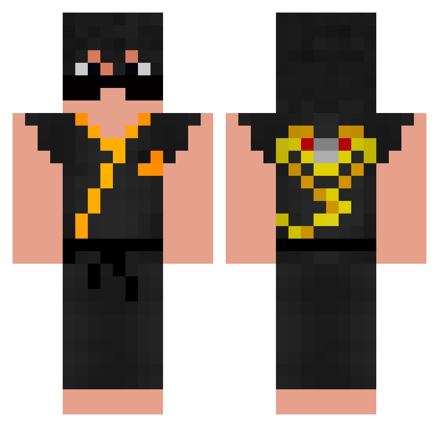 thsantiago Minecraft skin, front and back view