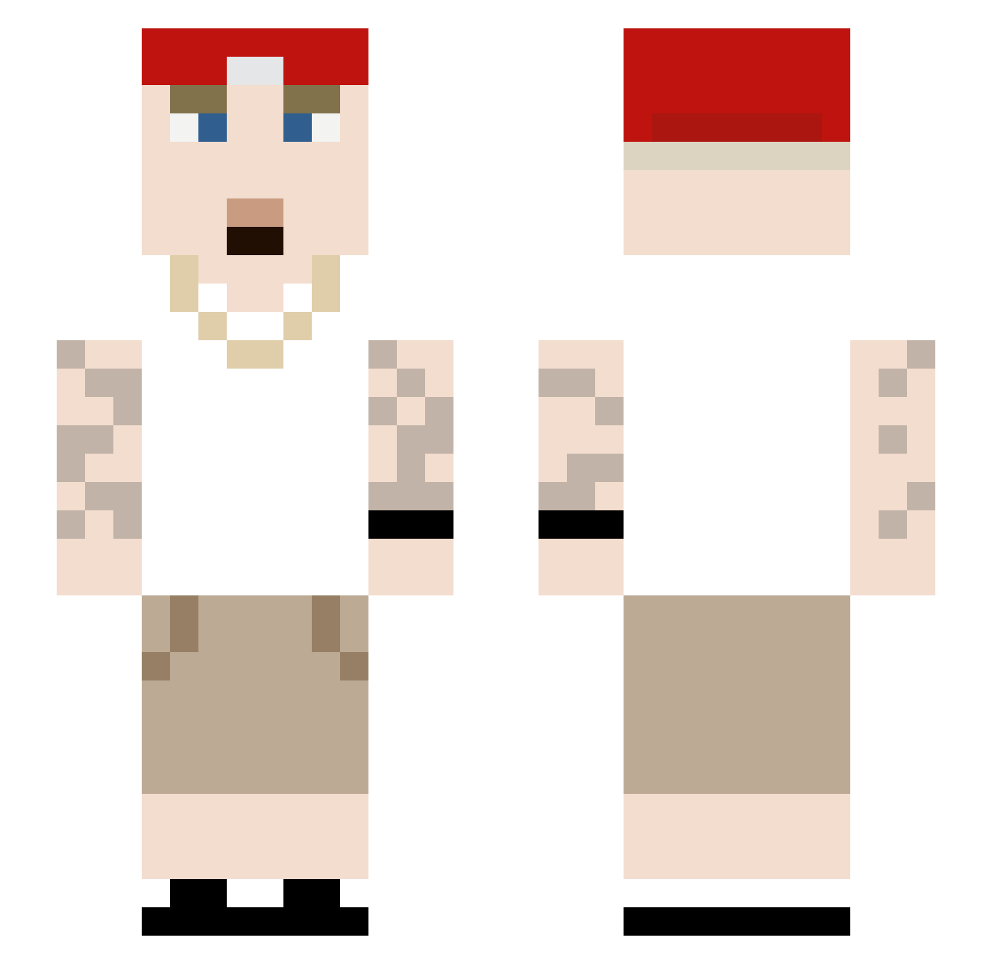 jyd98 Minecraft skin, front and back view