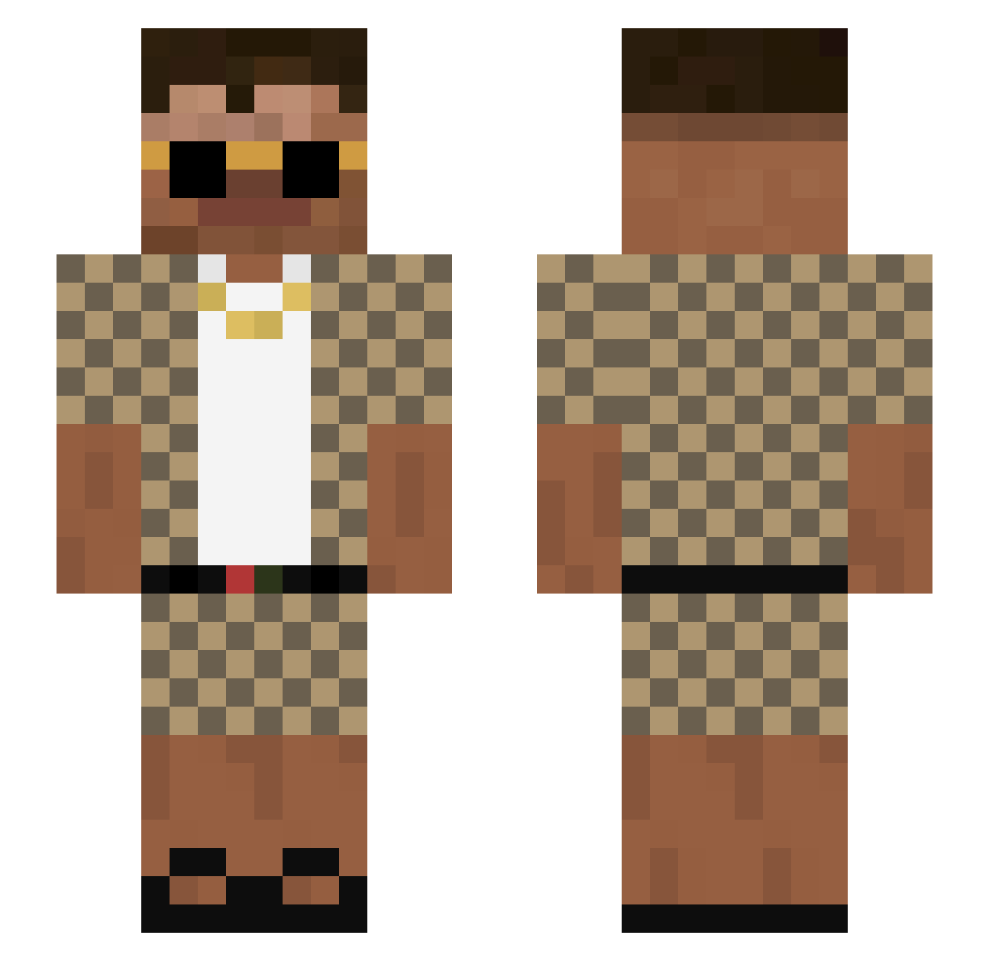 S0fiane Minecraft skin, front and back view