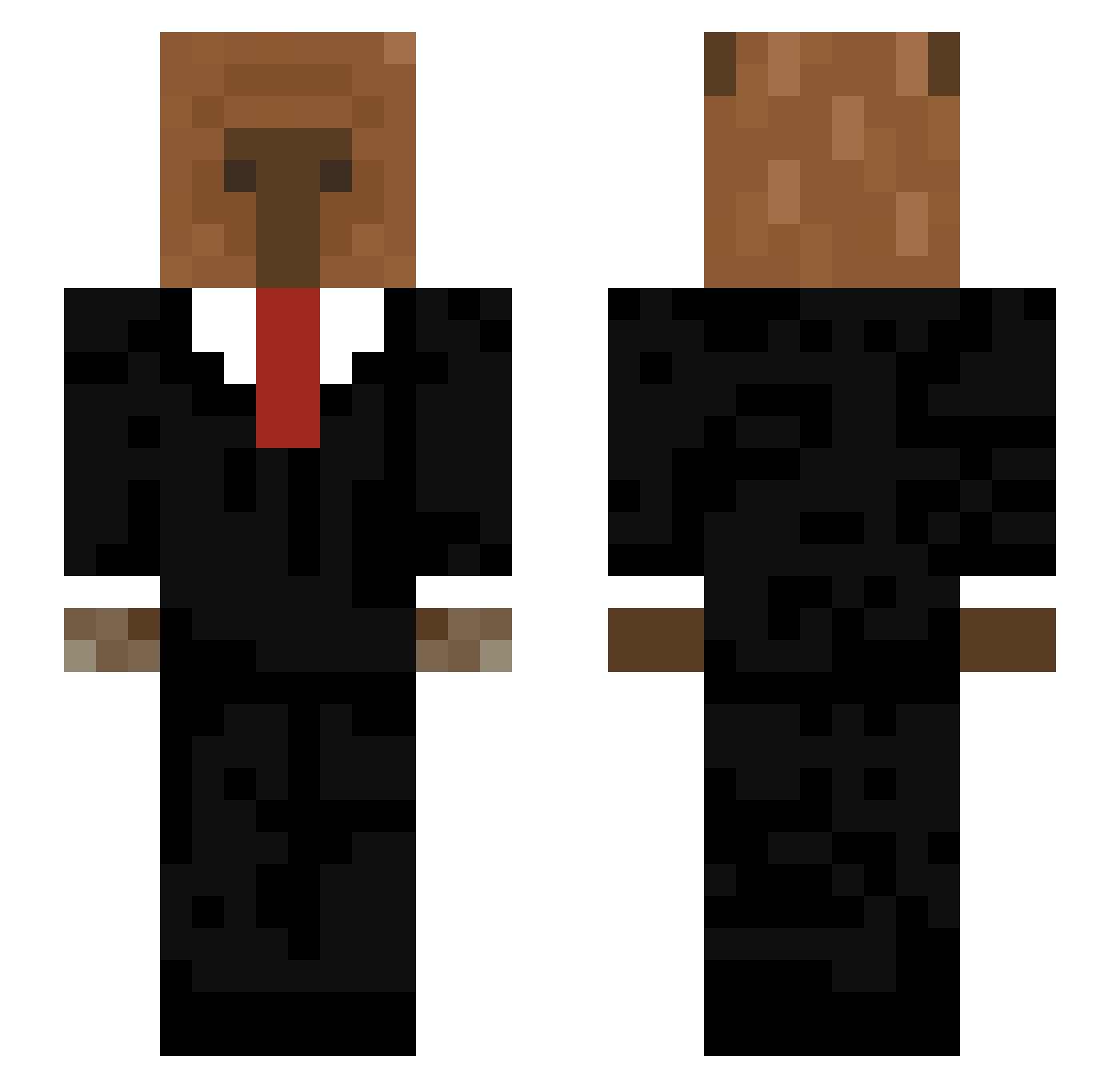 Surikun Minecraft skin, front and back view