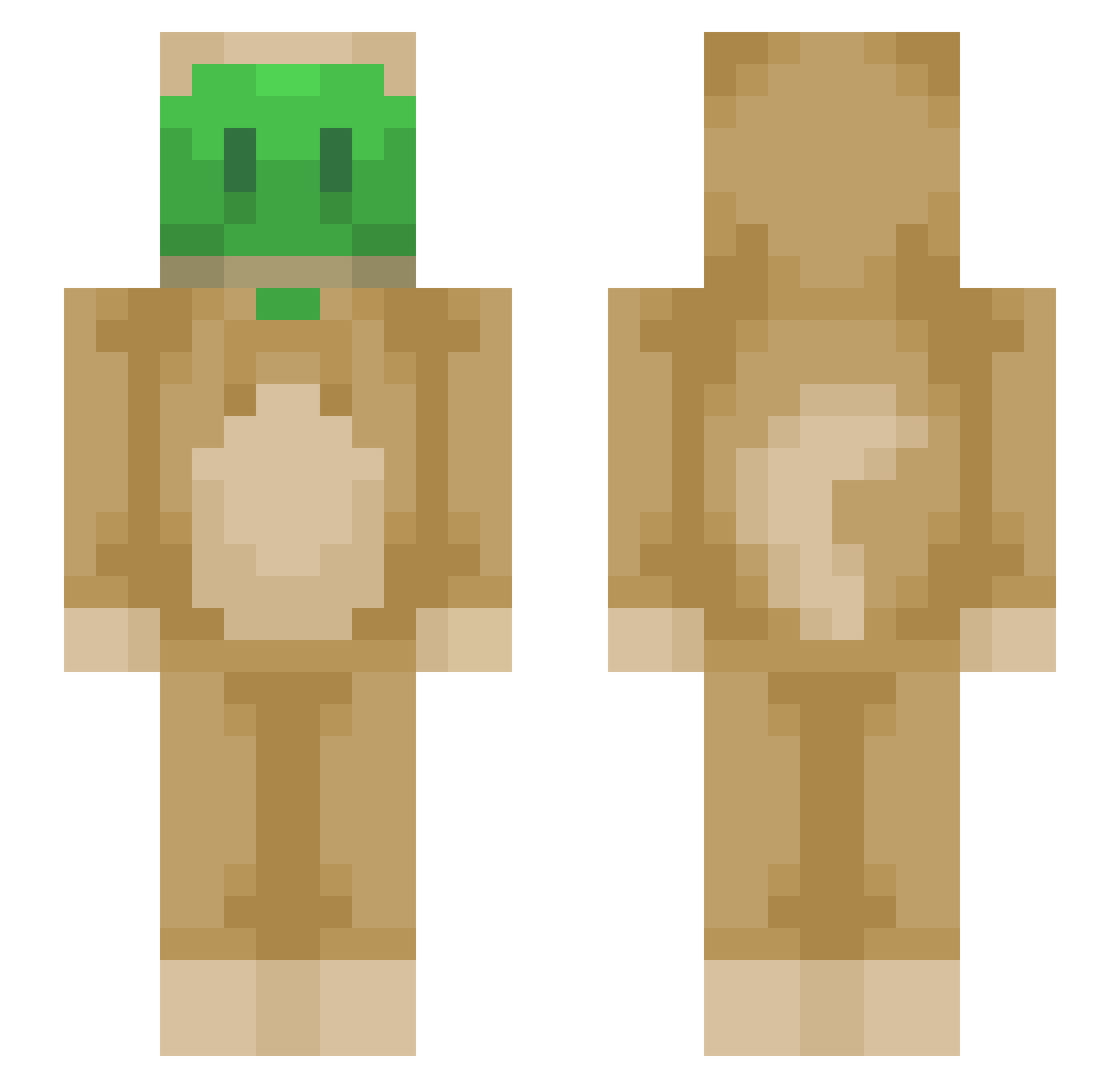 EllaDavin Minecraft skin, front and back view