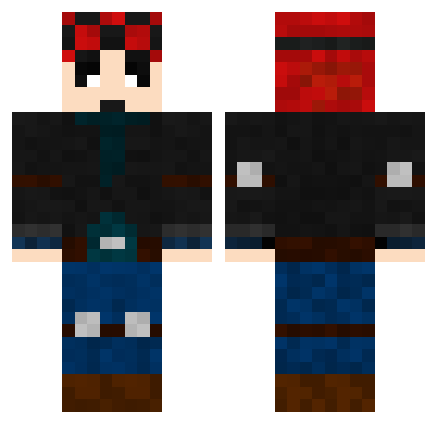 TheOddLeo Minecraft skin, front and back view