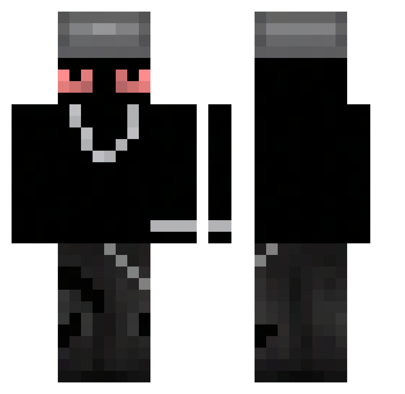 Jhcodex Minecraft skin, front and back view