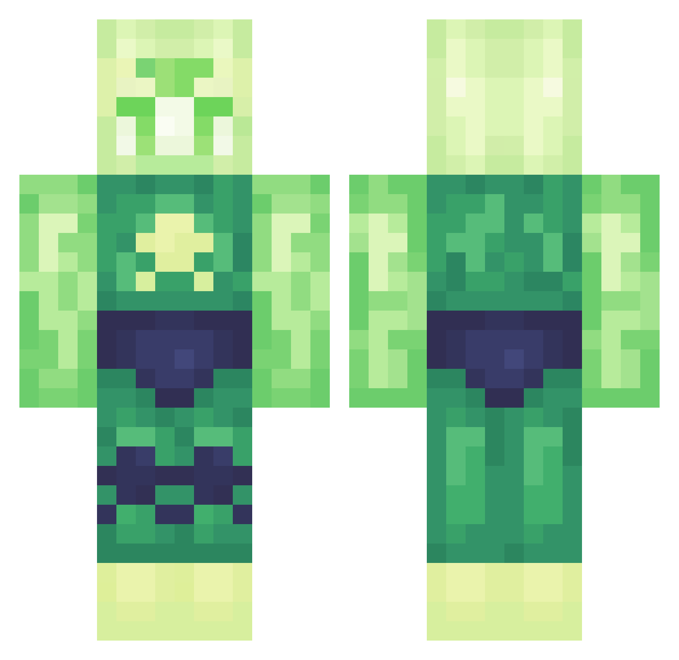 GdotZ Minecraft skin, front and back view