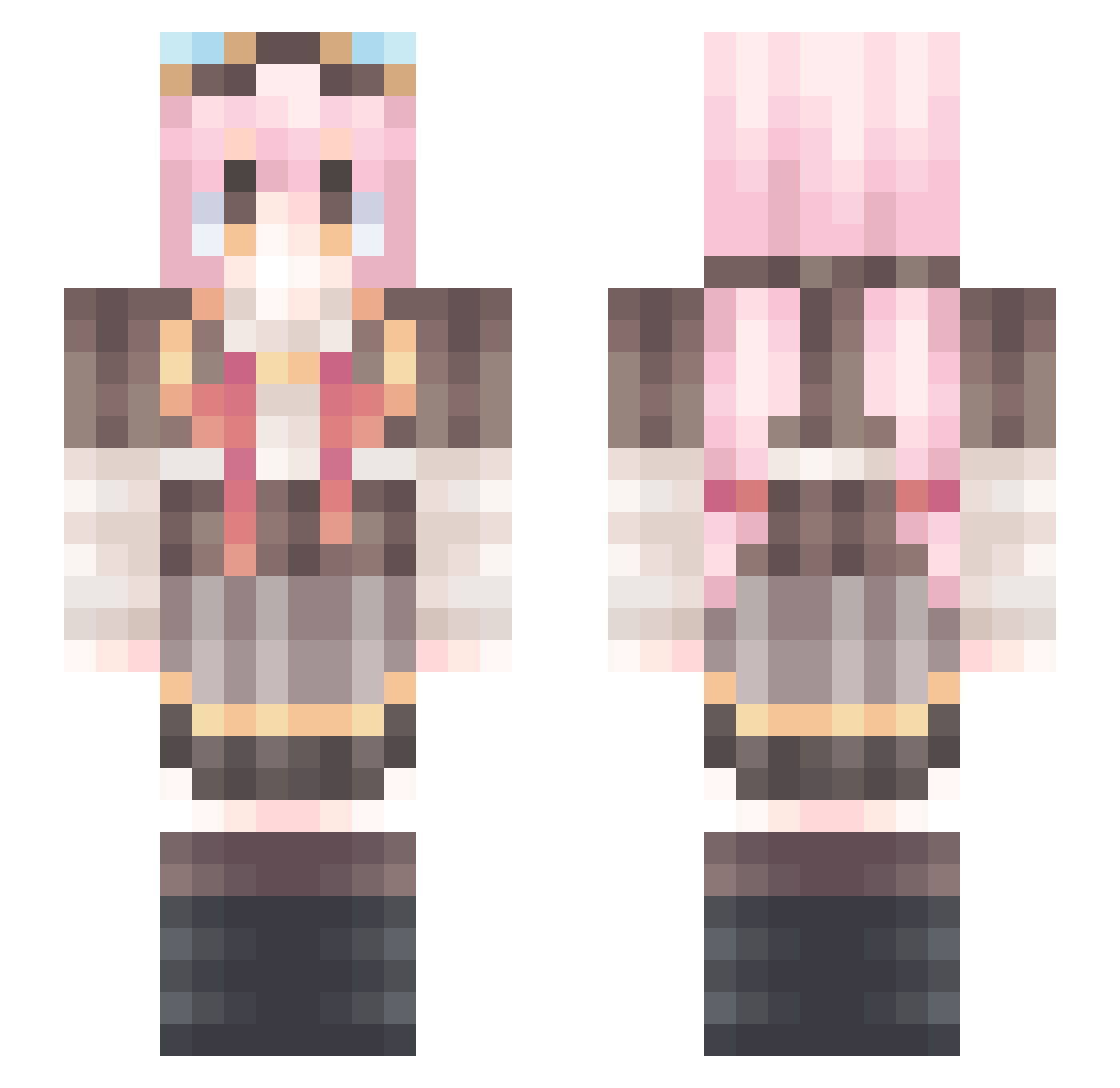 and_or_not11 Minecraft skin, front and back view