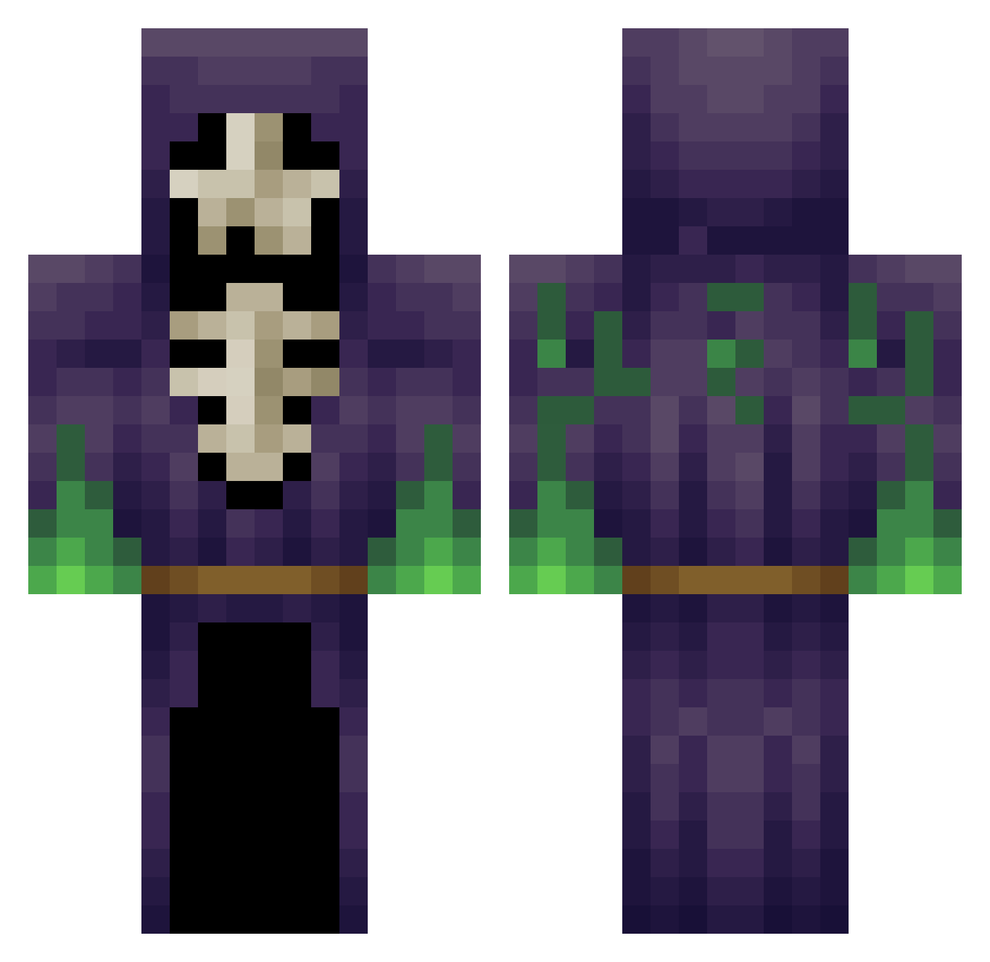 Fink16 Minecraft skin, front and back view