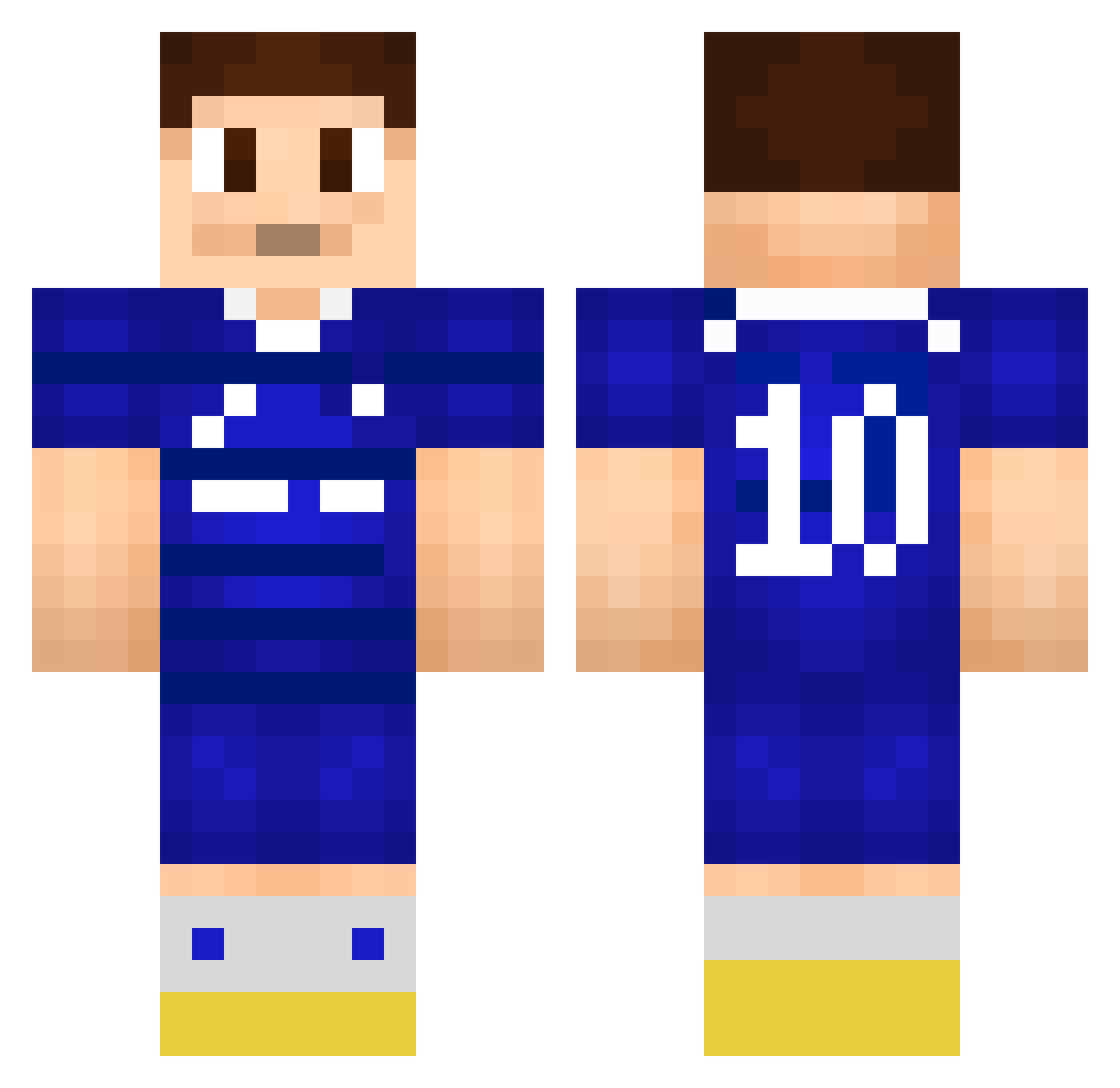 torchak Minecraft skin, front and back view