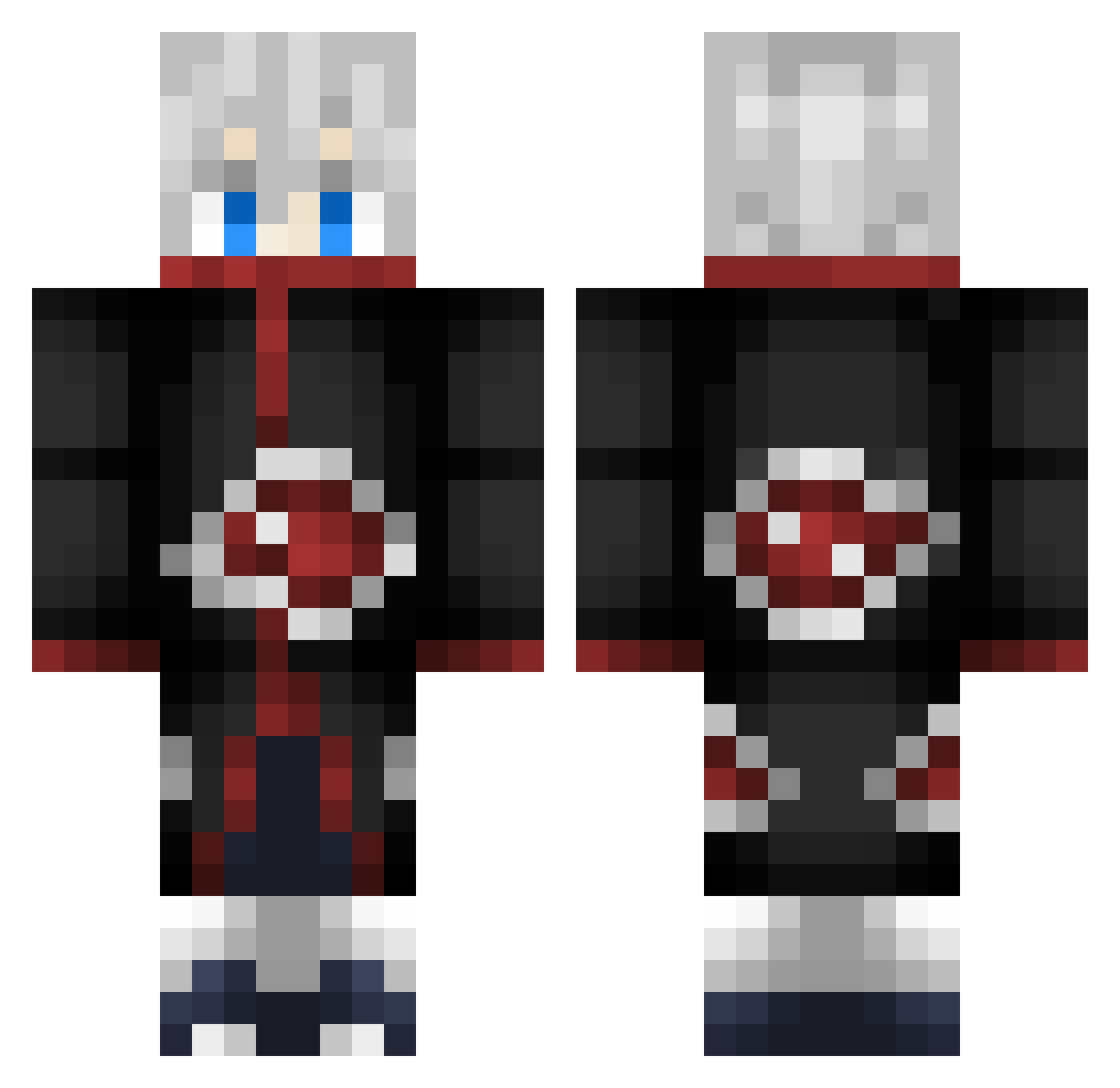SnowGod8 Minecraft skin, front and back view