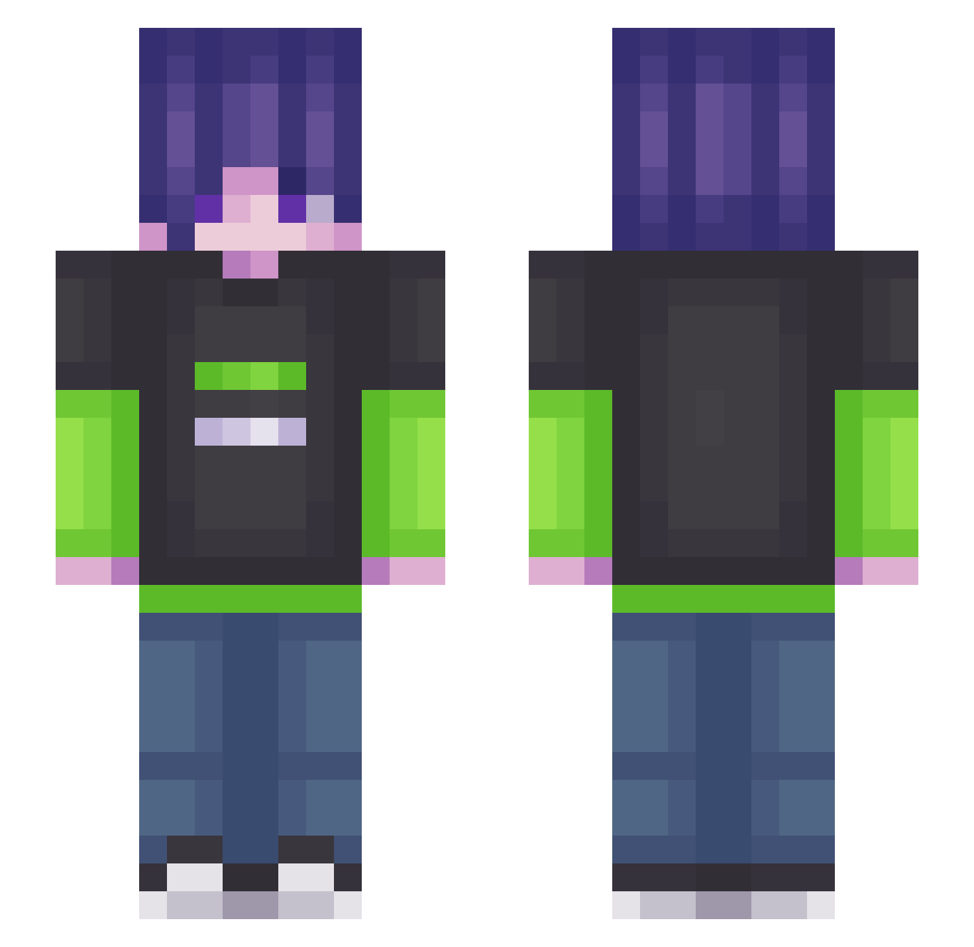 halumaki41 Minecraft skin, front and back view