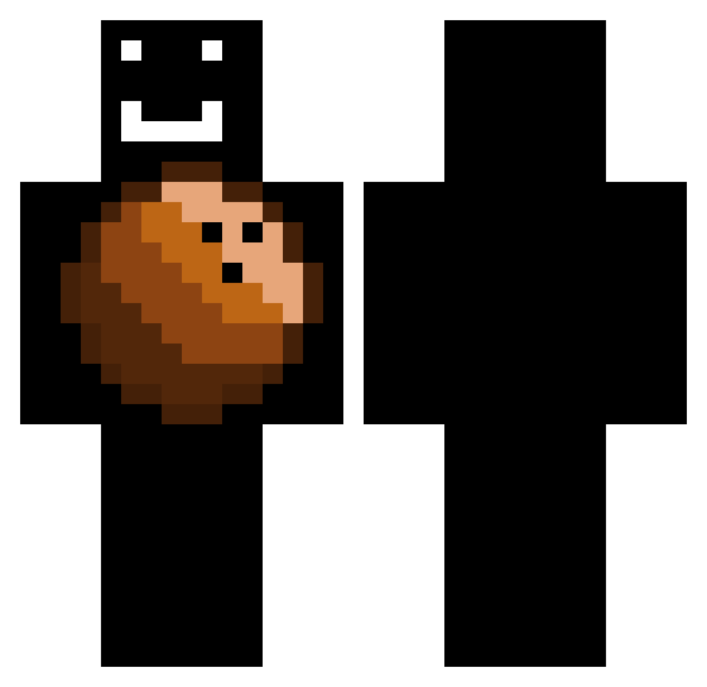 themanyeshello Minecraft skin, front and back view