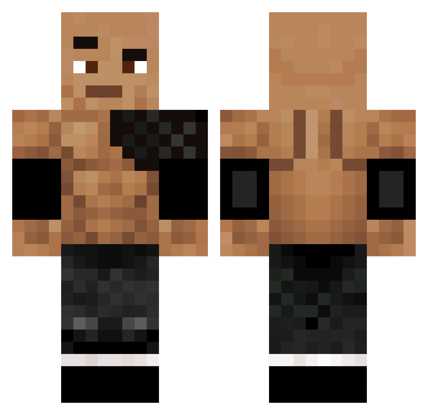 xXLucACEXx Minecraft skin, front and back view