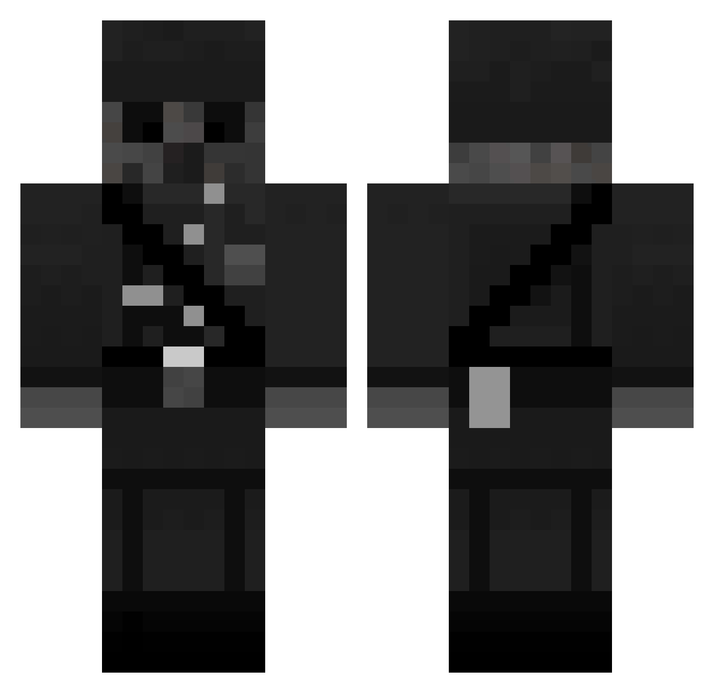 MikiKing654 Minecraft skin, front and back view
