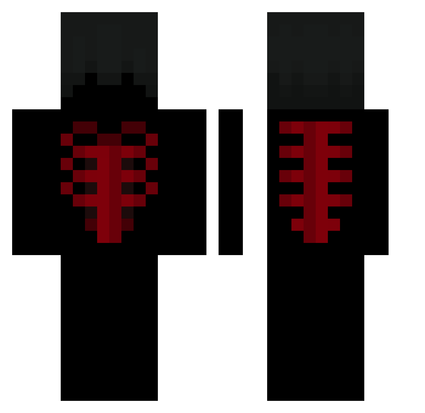 Nylood_ Minecraft skin, front and back view