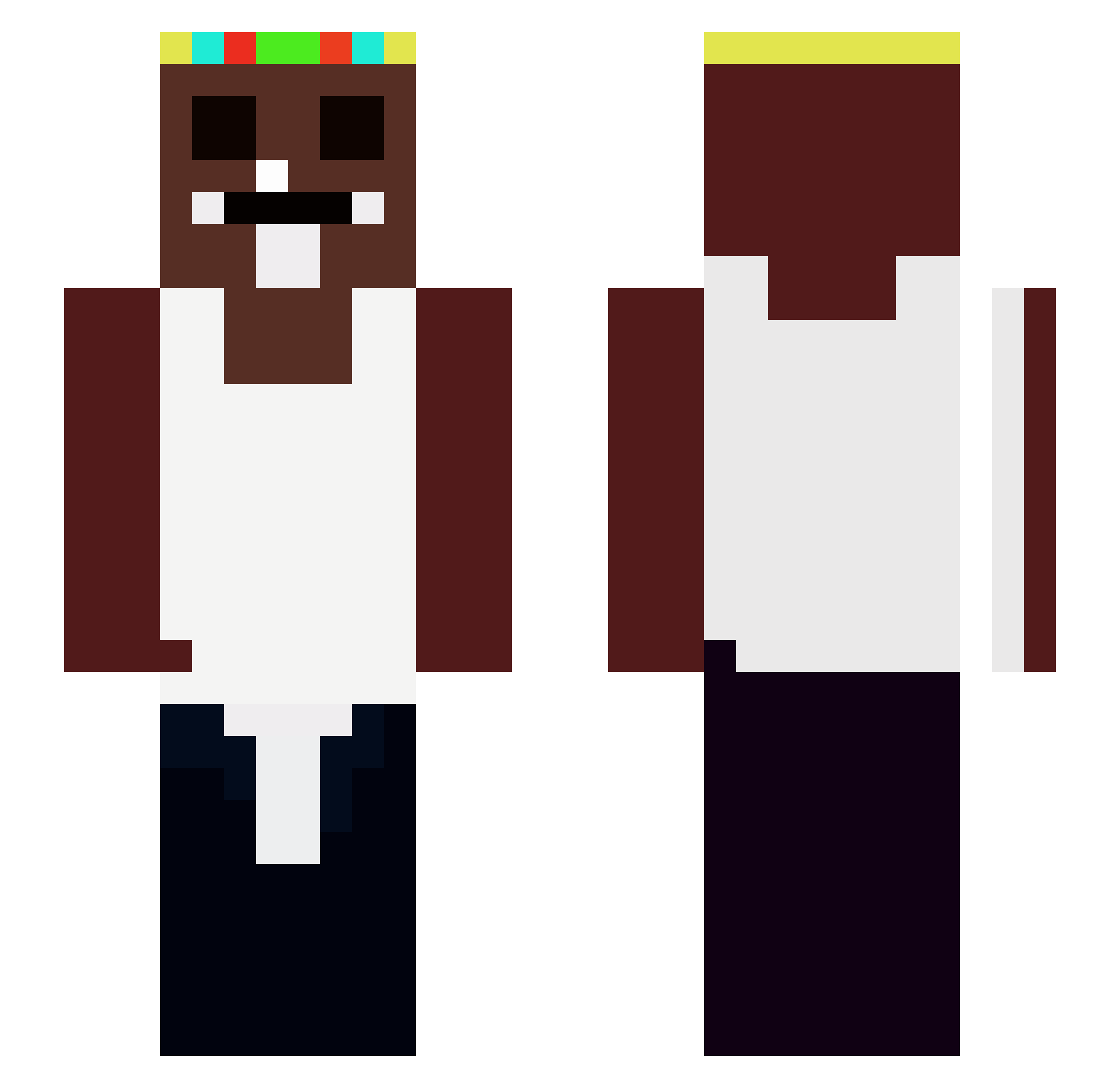 kinchwin Minecraft skin, front and back view