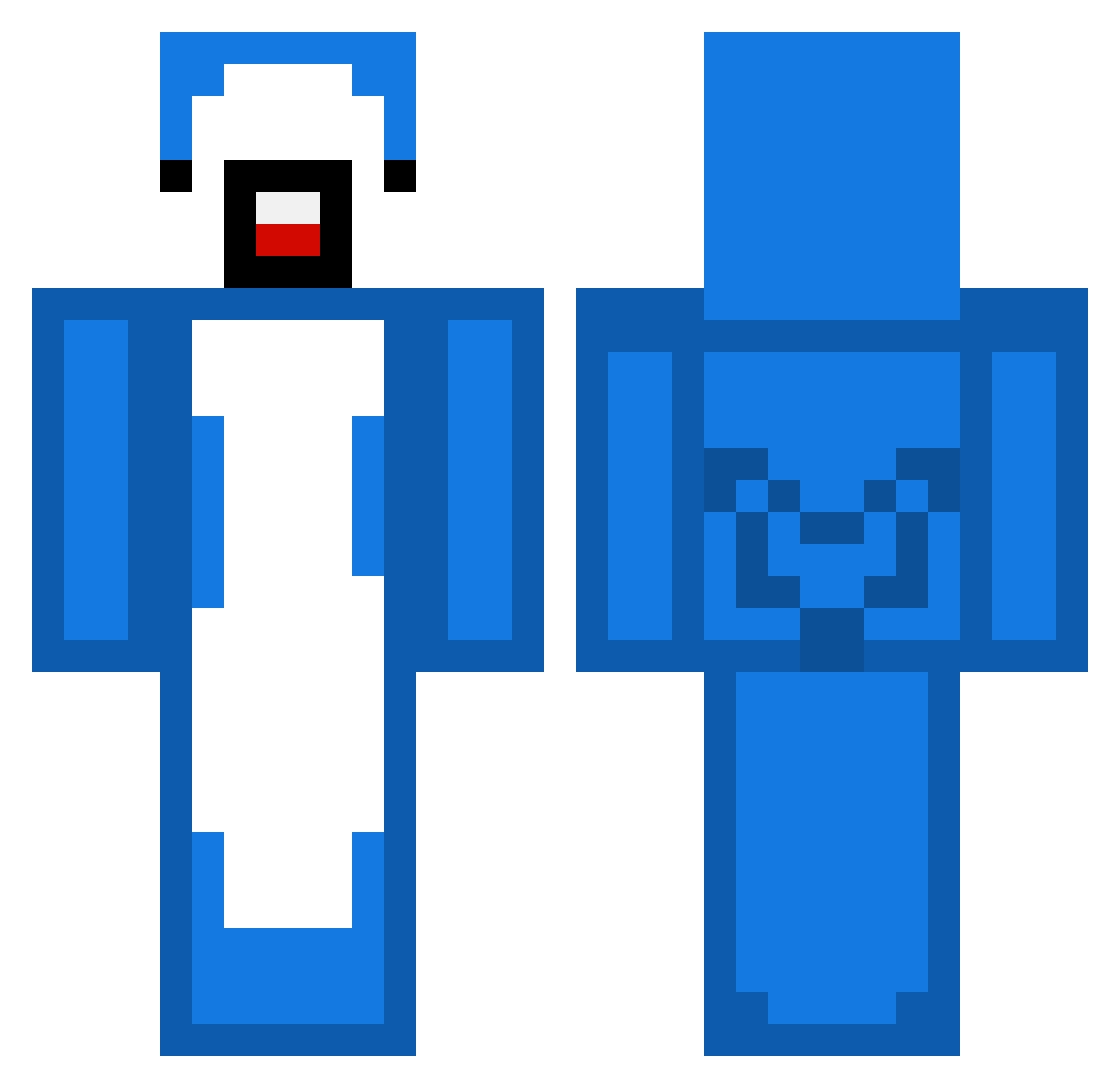 ShamirK Minecraft skin, front and back view