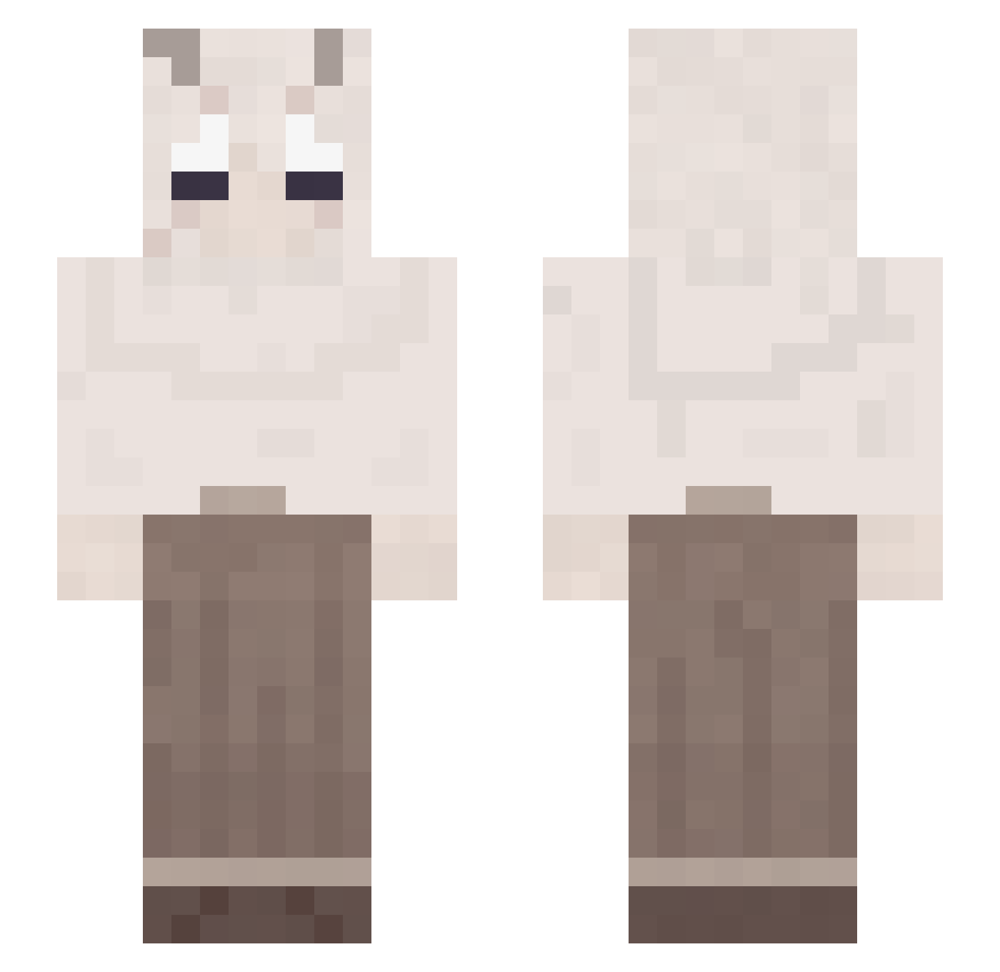 ShadyDes Minecraft skin, front and back view