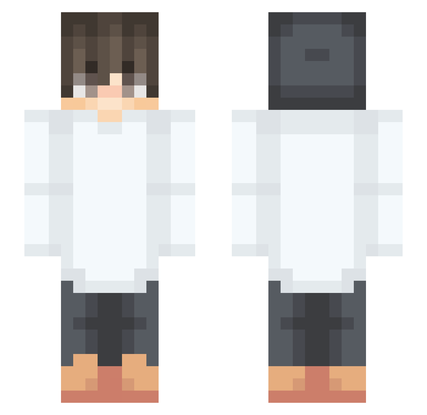_Mathu Minecraft skin, front and back view