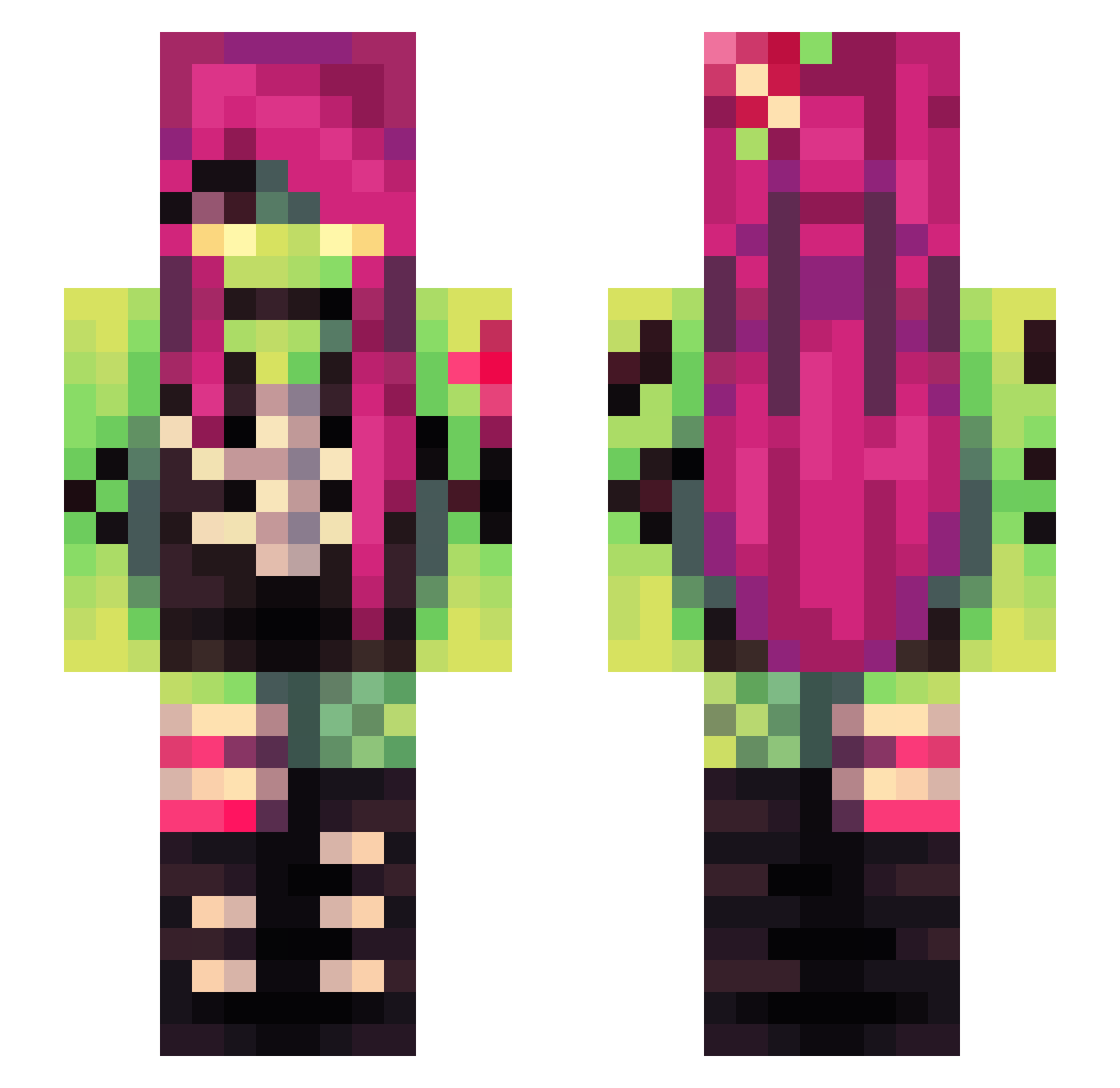 GizmoGremlin2110 Minecraft skin, front and back view