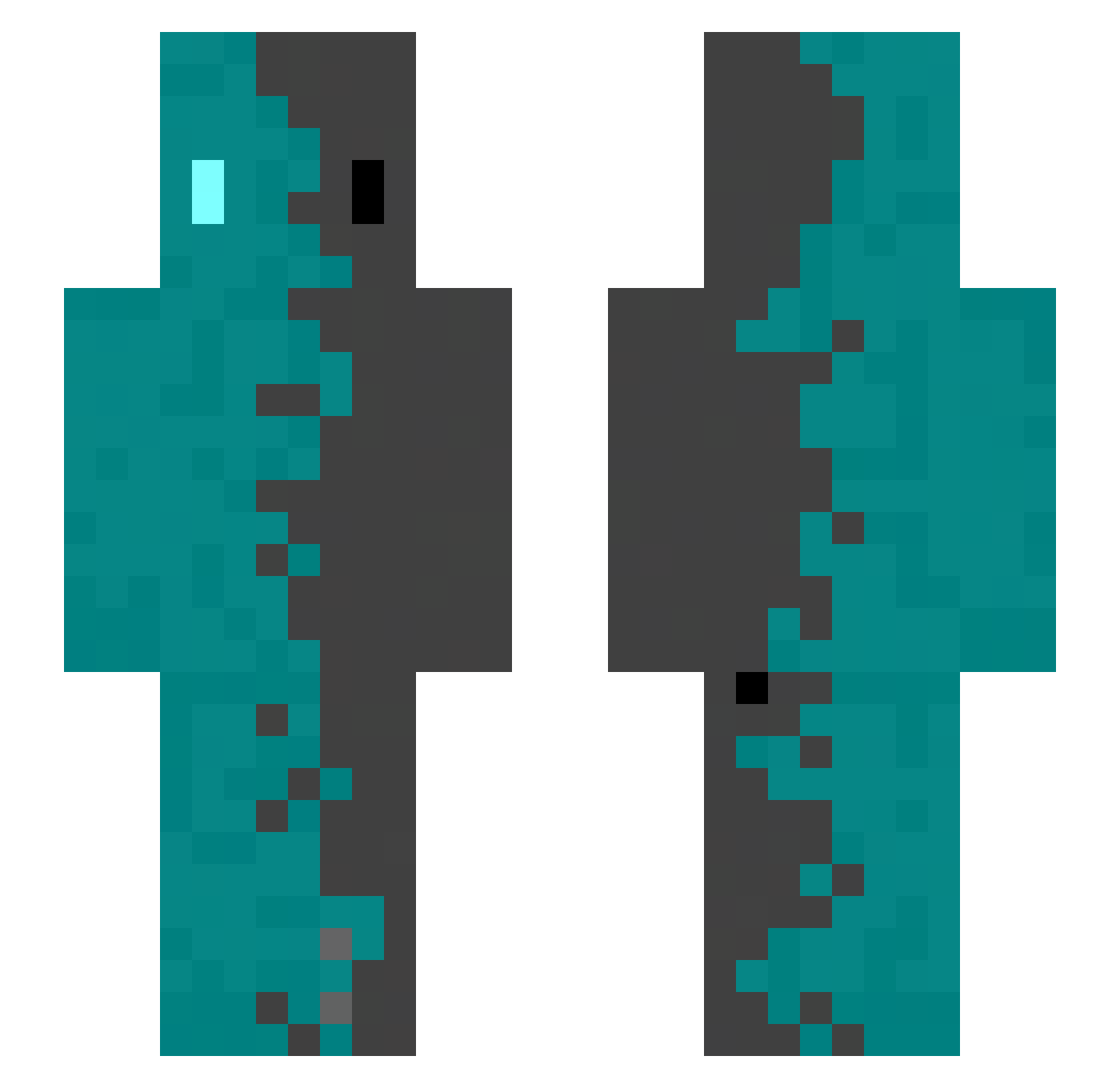 TheFatGoose14 Minecraft skin, front and back view