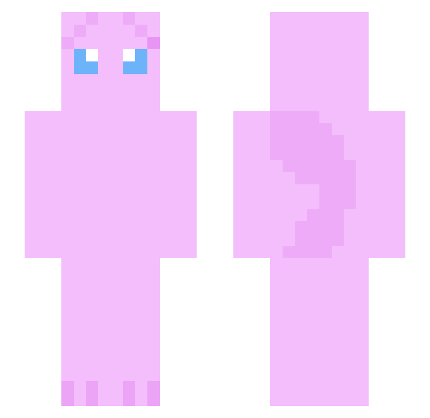 Asher_Wolf12 Minecraft skin, front and back view