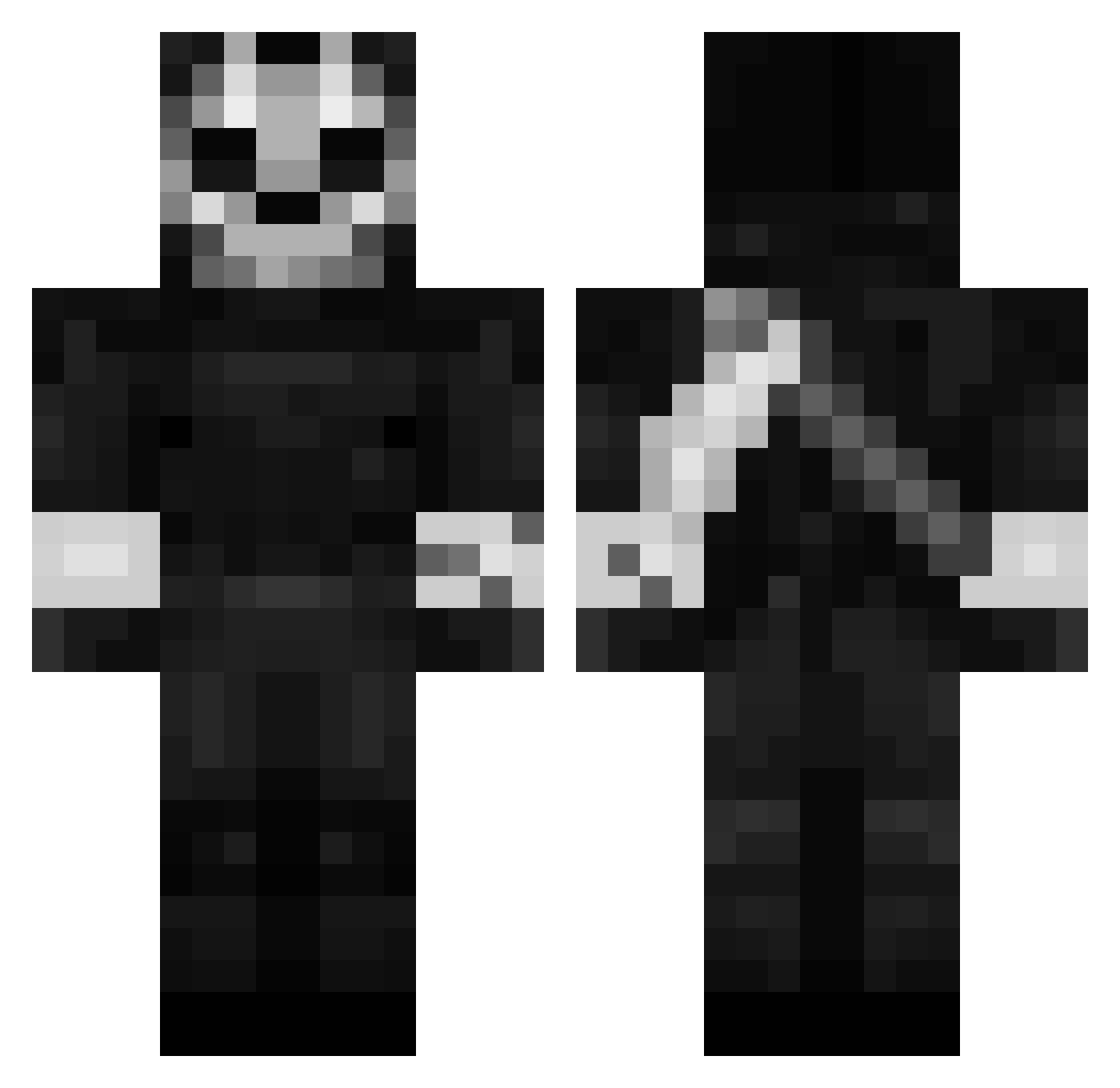 KRALEGE Minecraft skin, front and back view