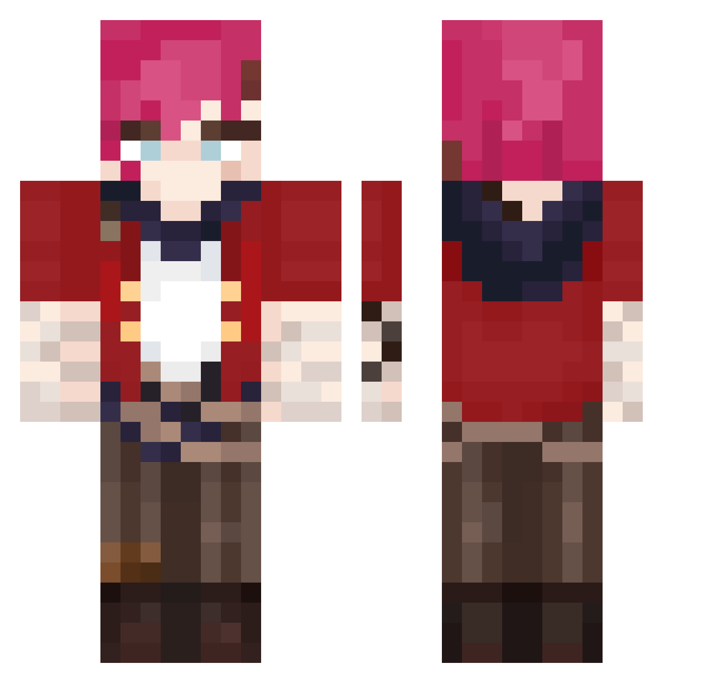 Shark0_993 Minecraft skin, front and back view