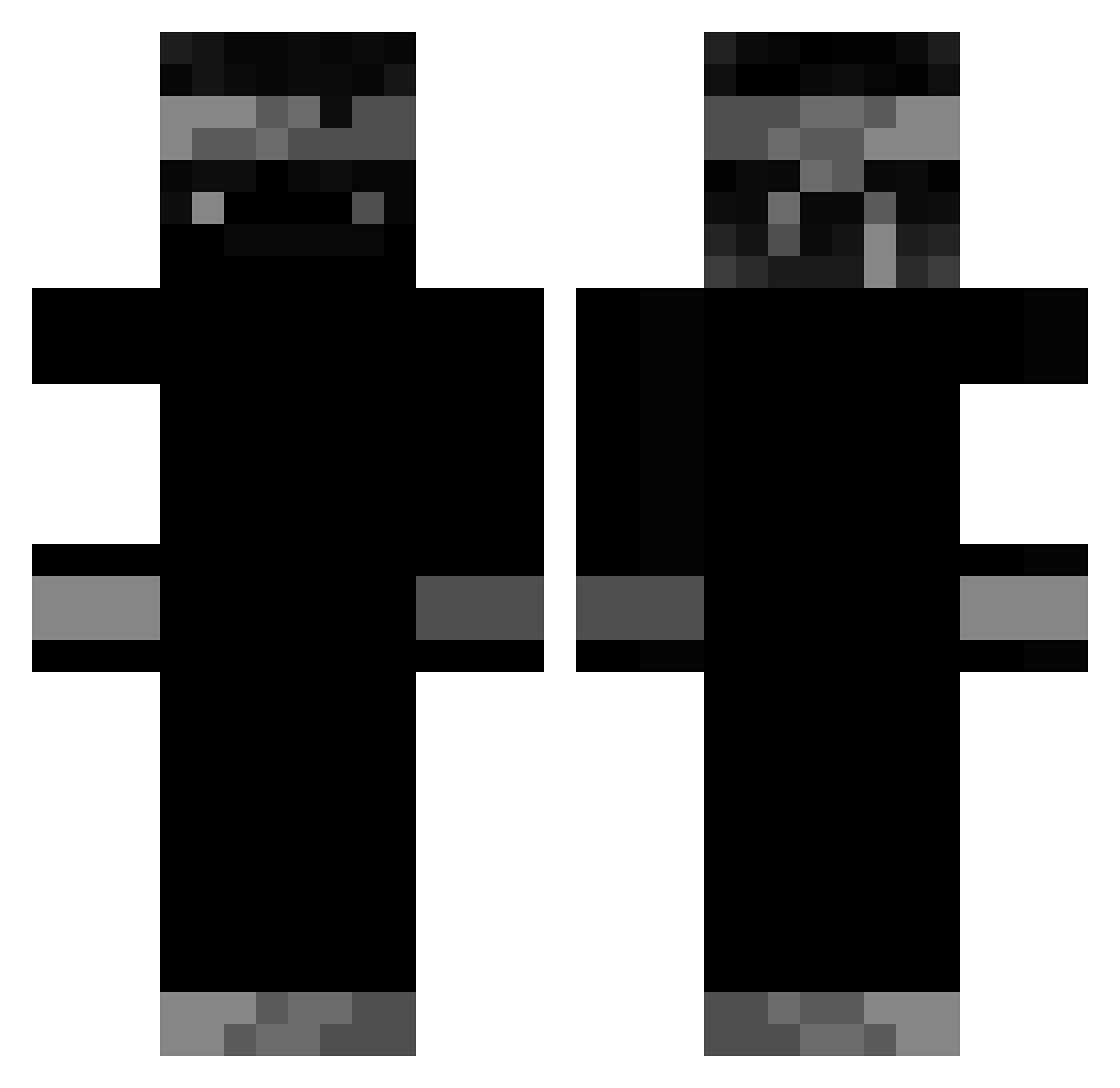 VoRkaZzMC Minecraft skin, front and back view
