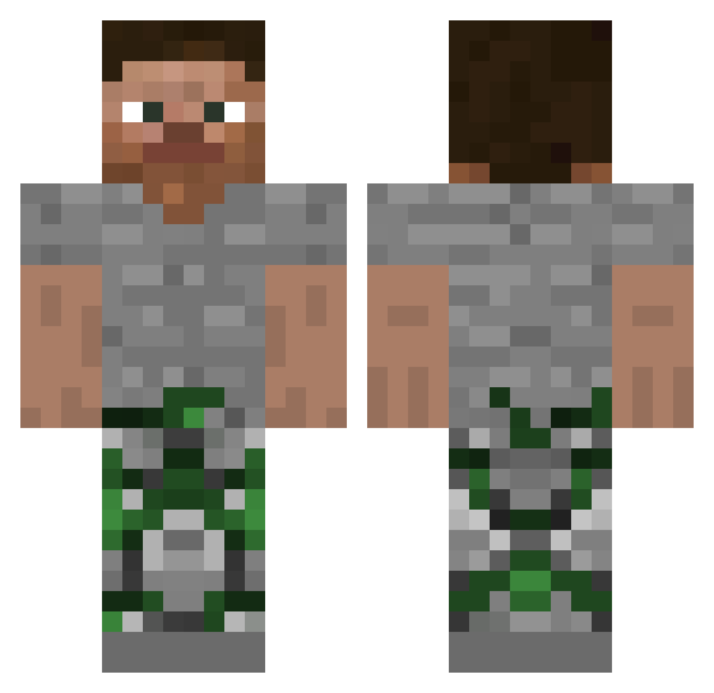 herotheking1723 Minecraft skin, front and back view