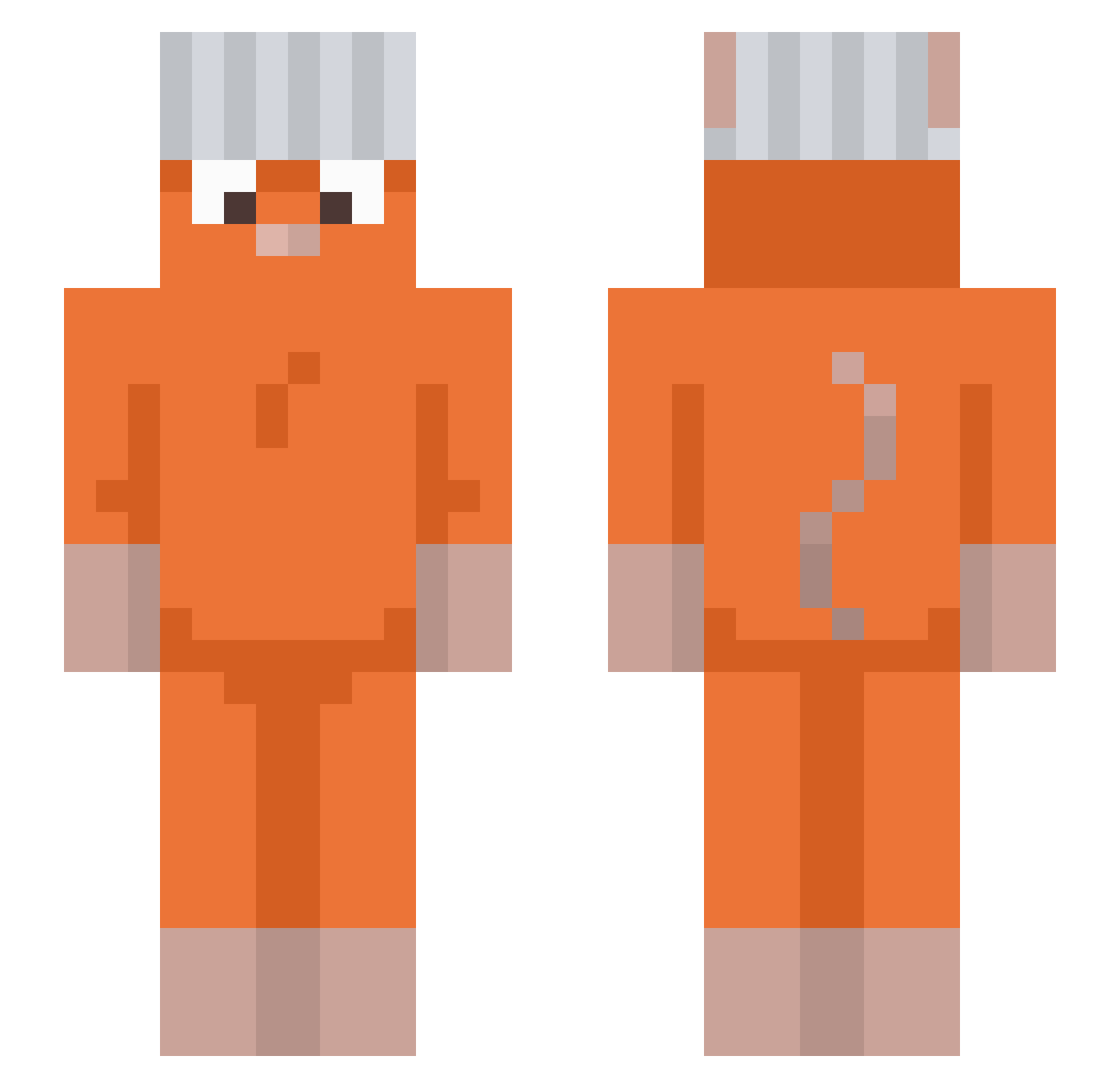 zTonno Minecraft skin, front and back view