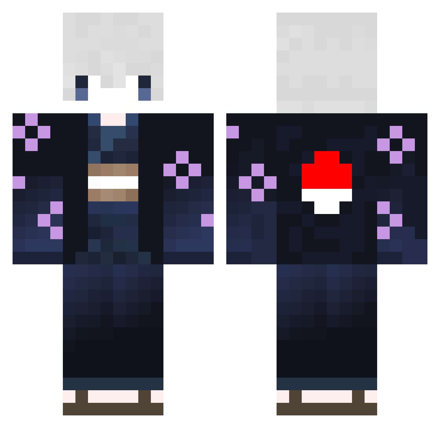 Dm_Fc Minecraft skin, front and back view