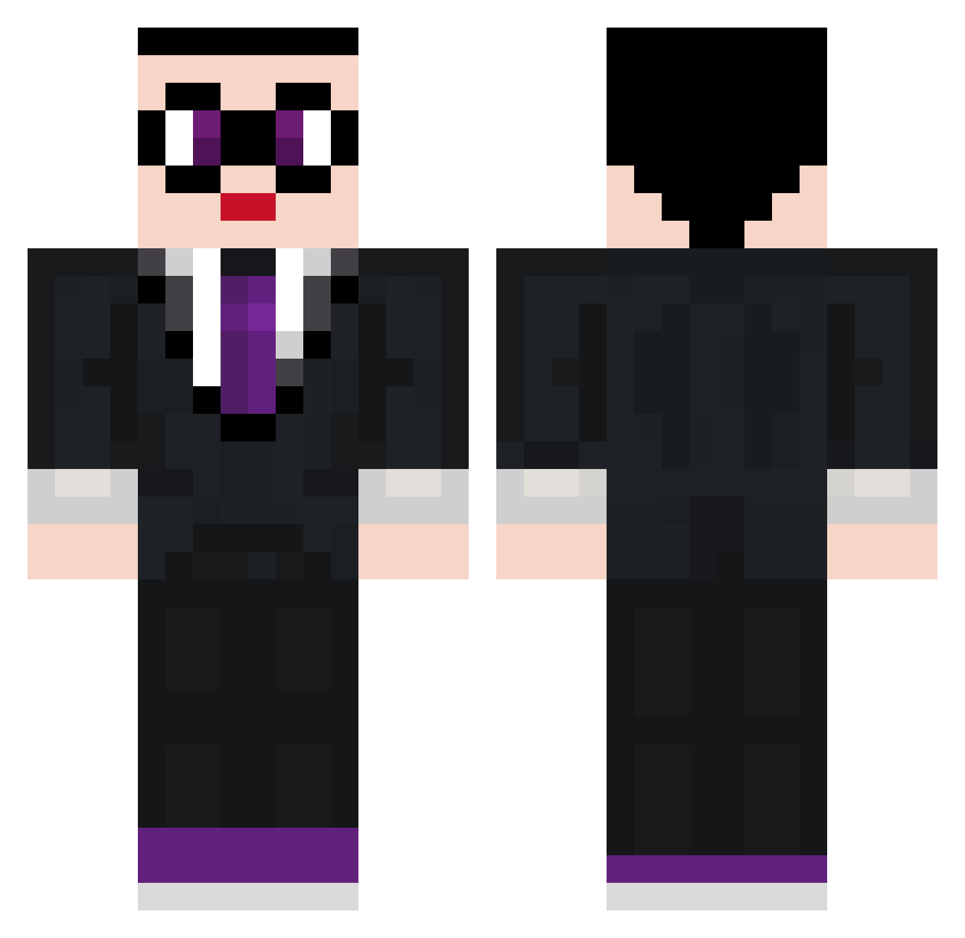 Haruuki10 Minecraft skin, front and back view