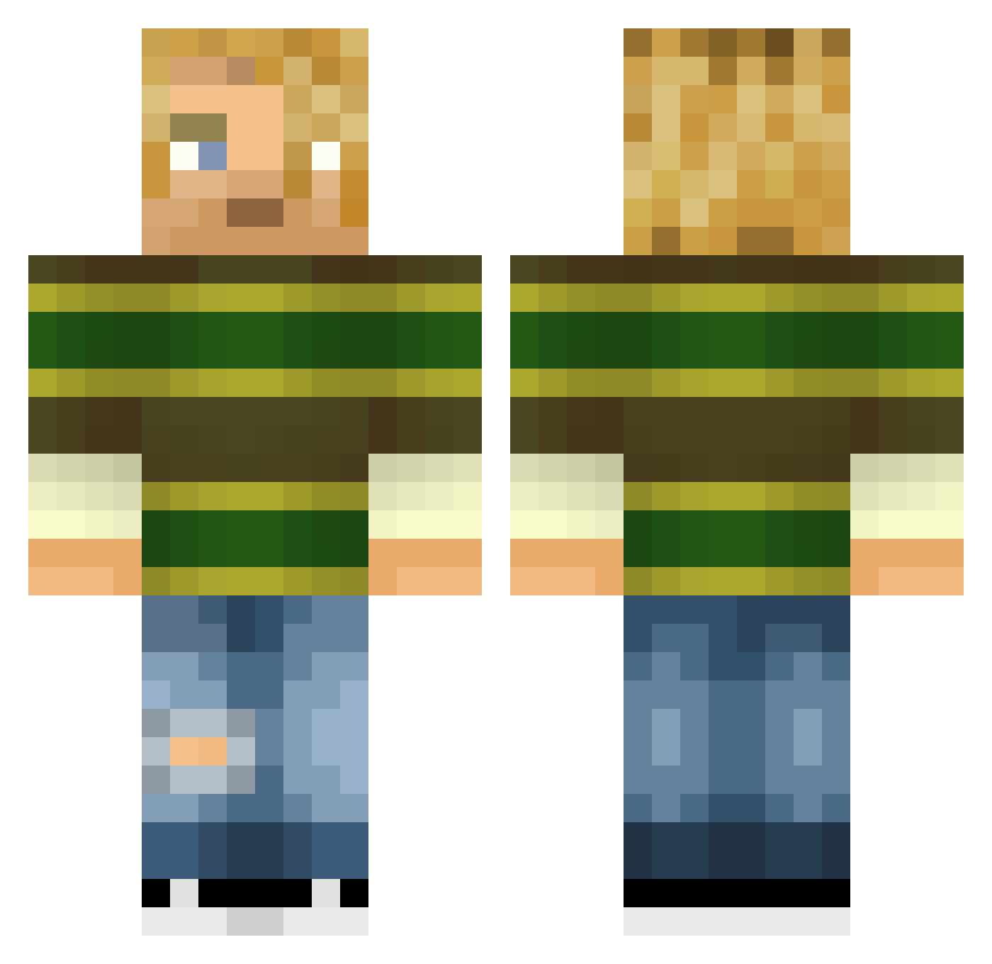 LUNTICK_228 Minecraft skin, front and back view