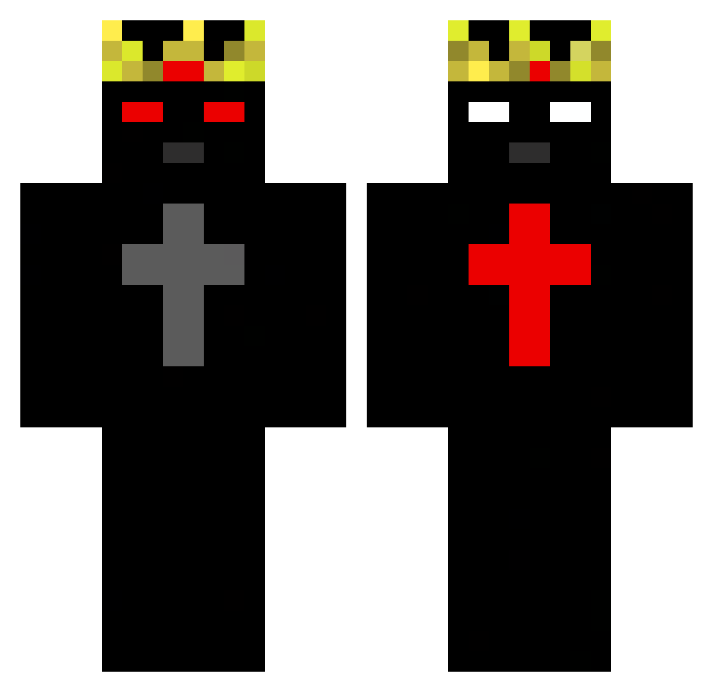 KP_ZK Minecraft skin, front and back view