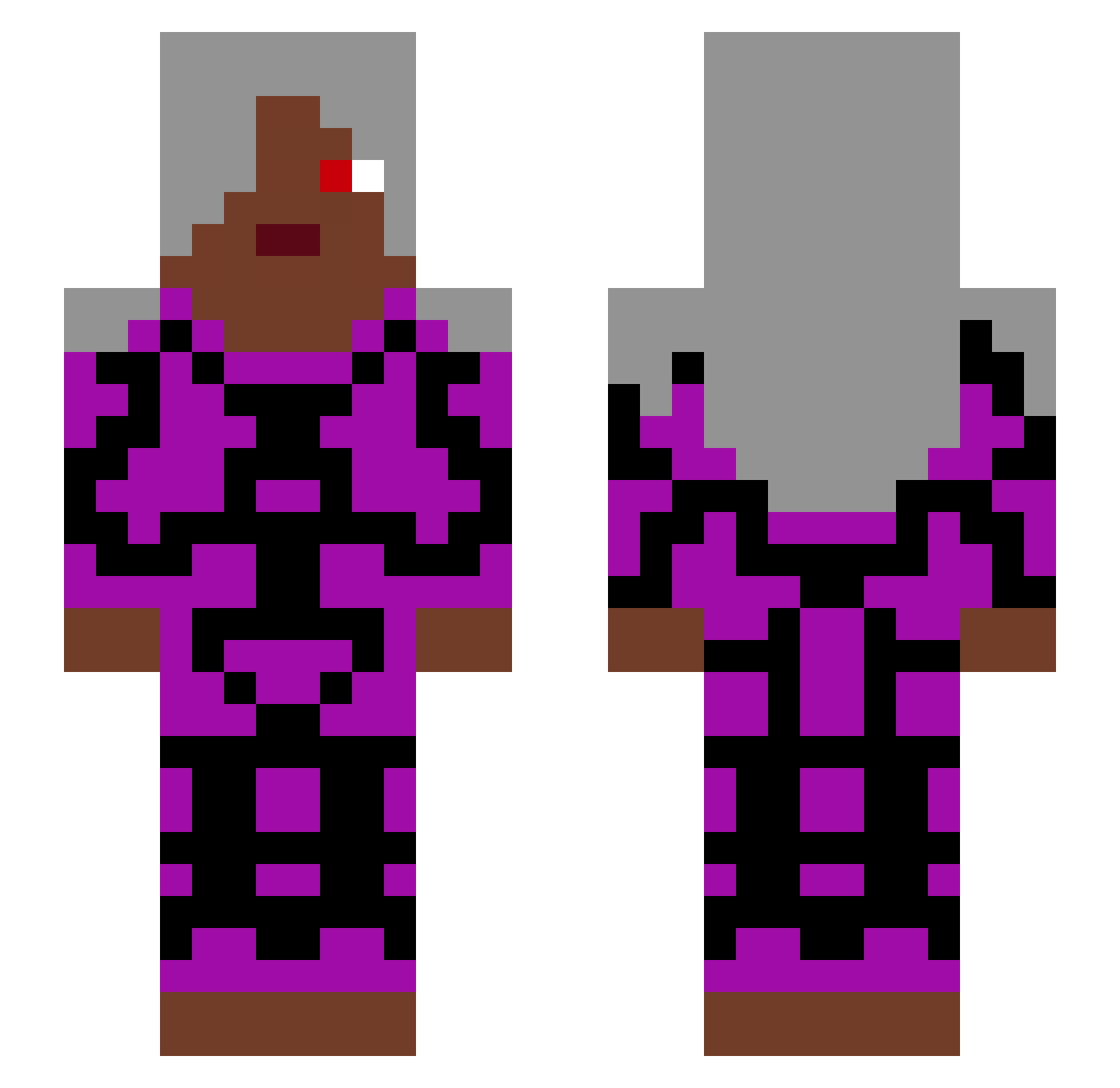 JJ1902 Minecraft skin, front and back view