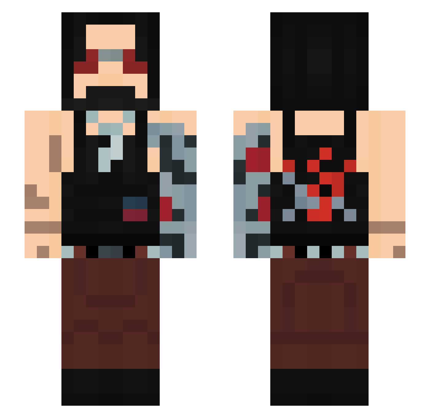 dzony21 Minecraft skin, front and back view
