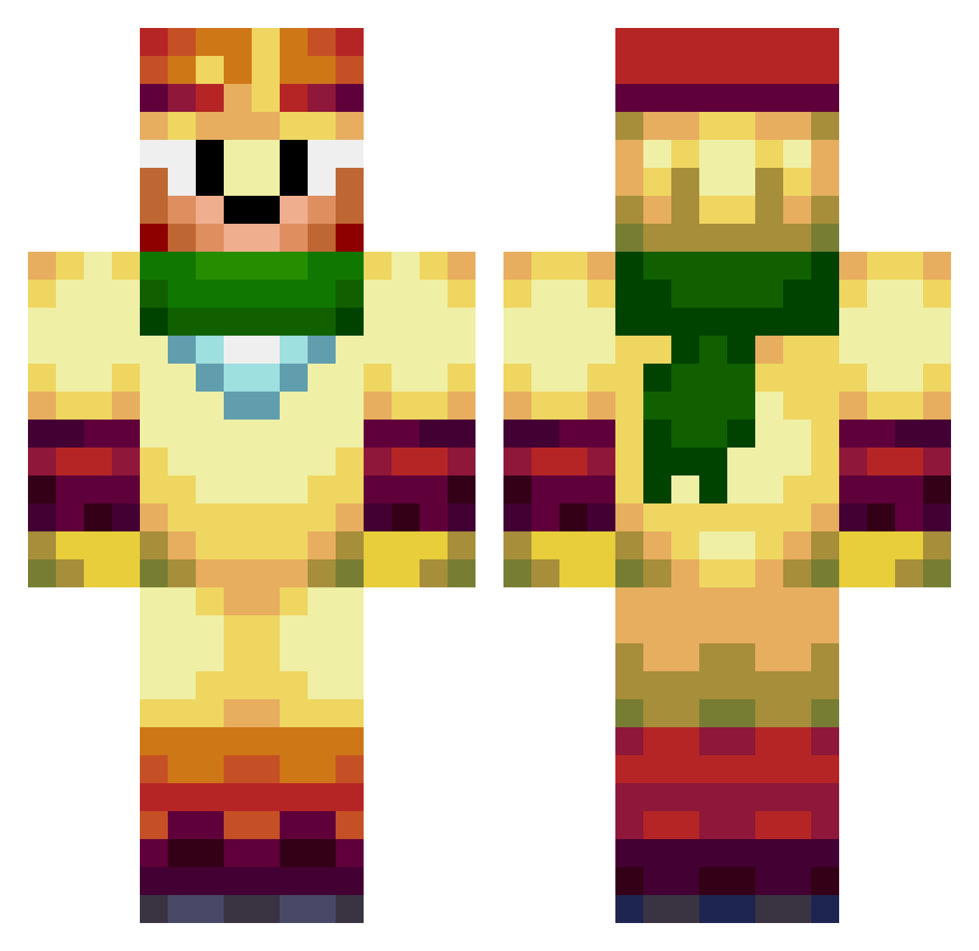 Tom8to_Gaming_YT Minecraft skin, front and back view
